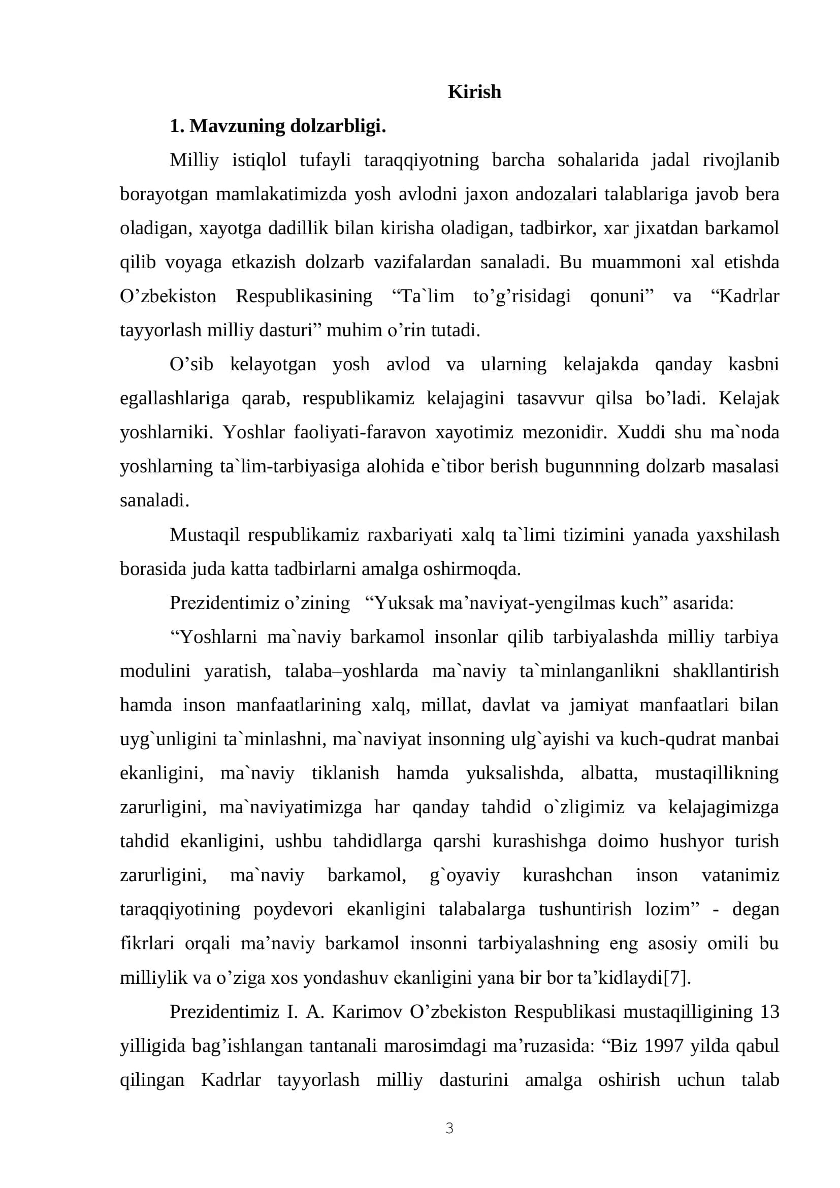 МEHNAT TA’LIMI BO’YICHA AMALIY ISHLARNI TASHKIL ETISH 3