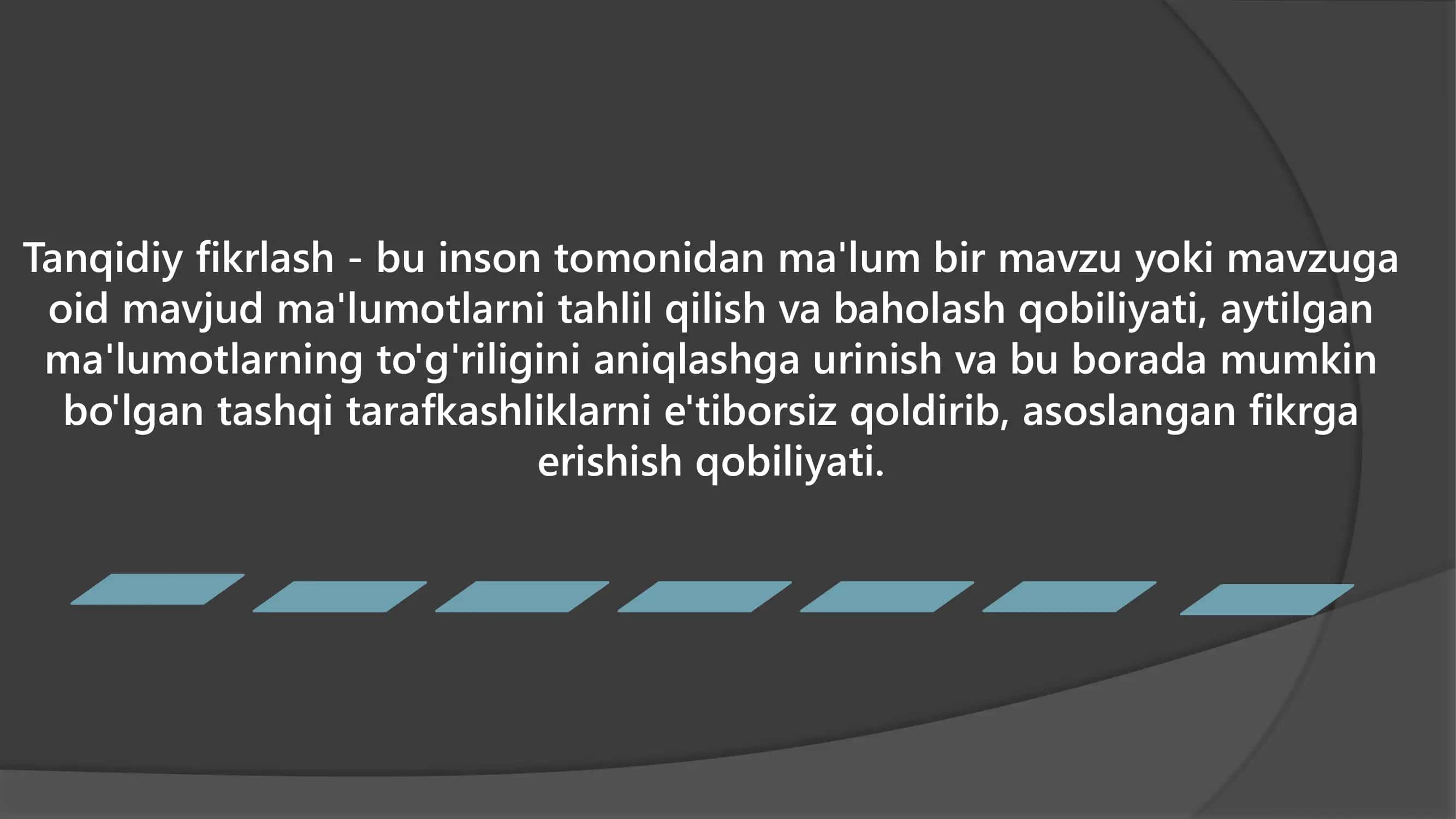 Tanqidiy Fikrlash 3