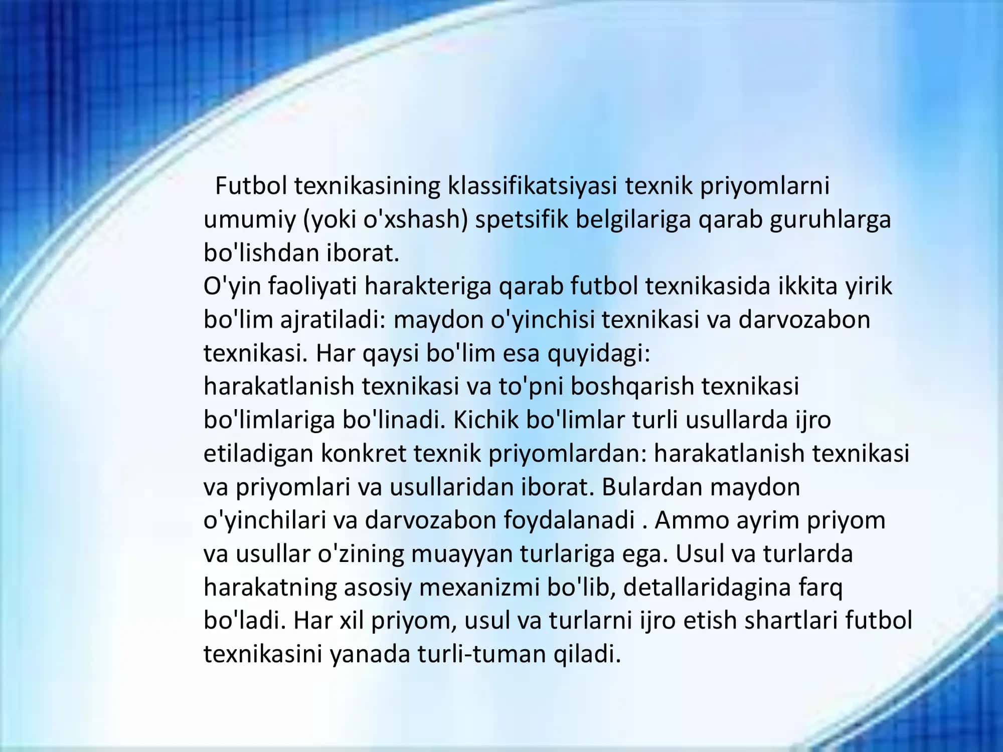 Futbol o’yini taktikasi 3