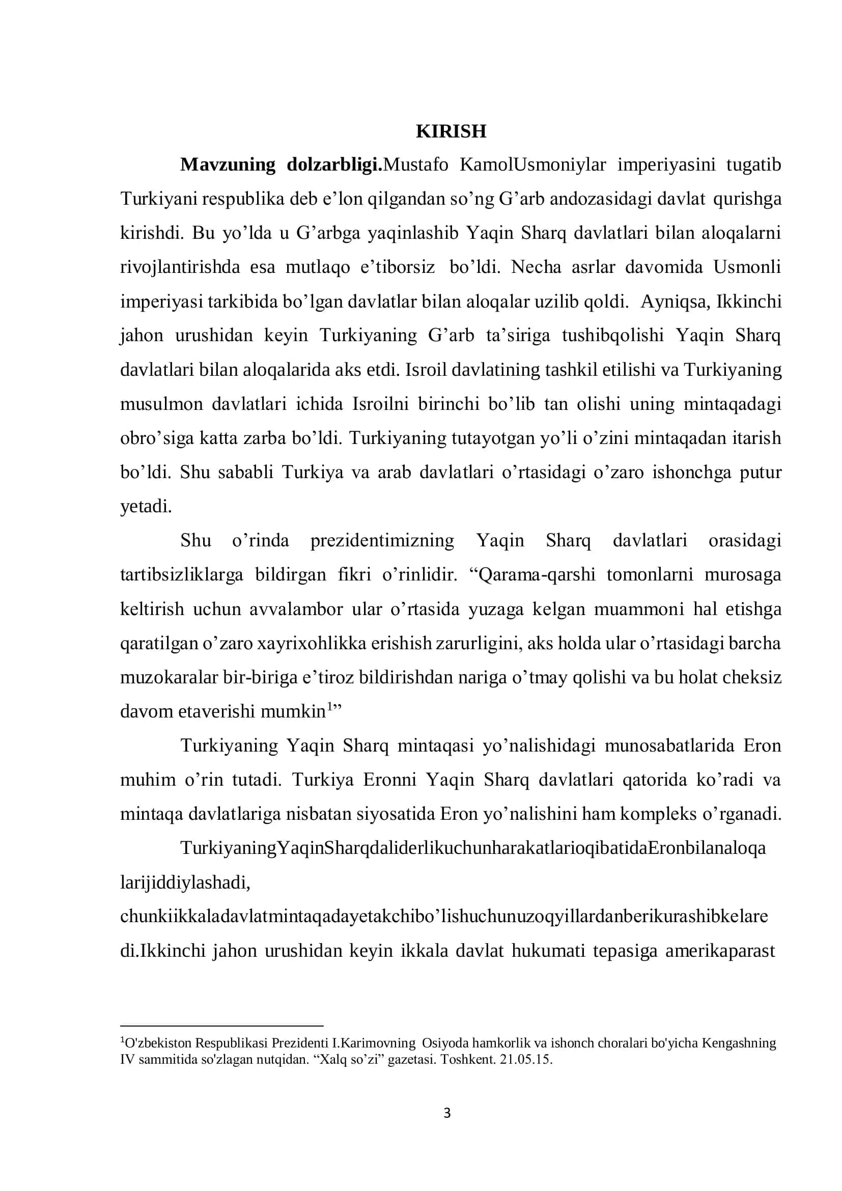 Turkiyaning Yaqin Sharq davlatlari bilan aloqalari tarixi 3
