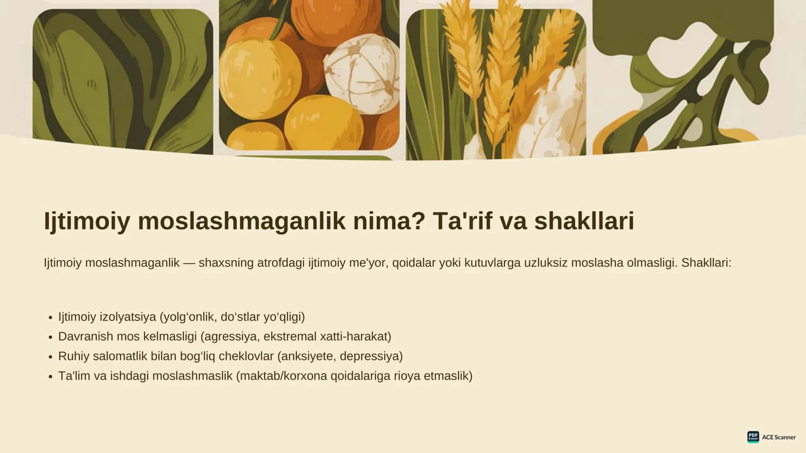 Ijtimoiy moslashmaganlik 3