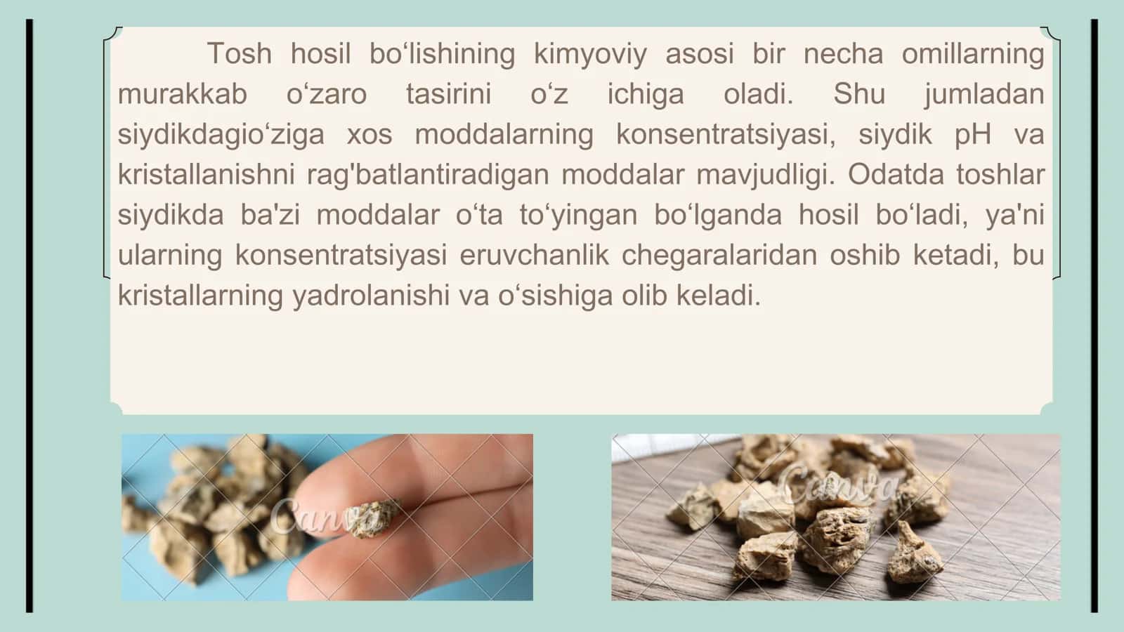 Tosh kasalliklarining kimyoviy xossalari 3