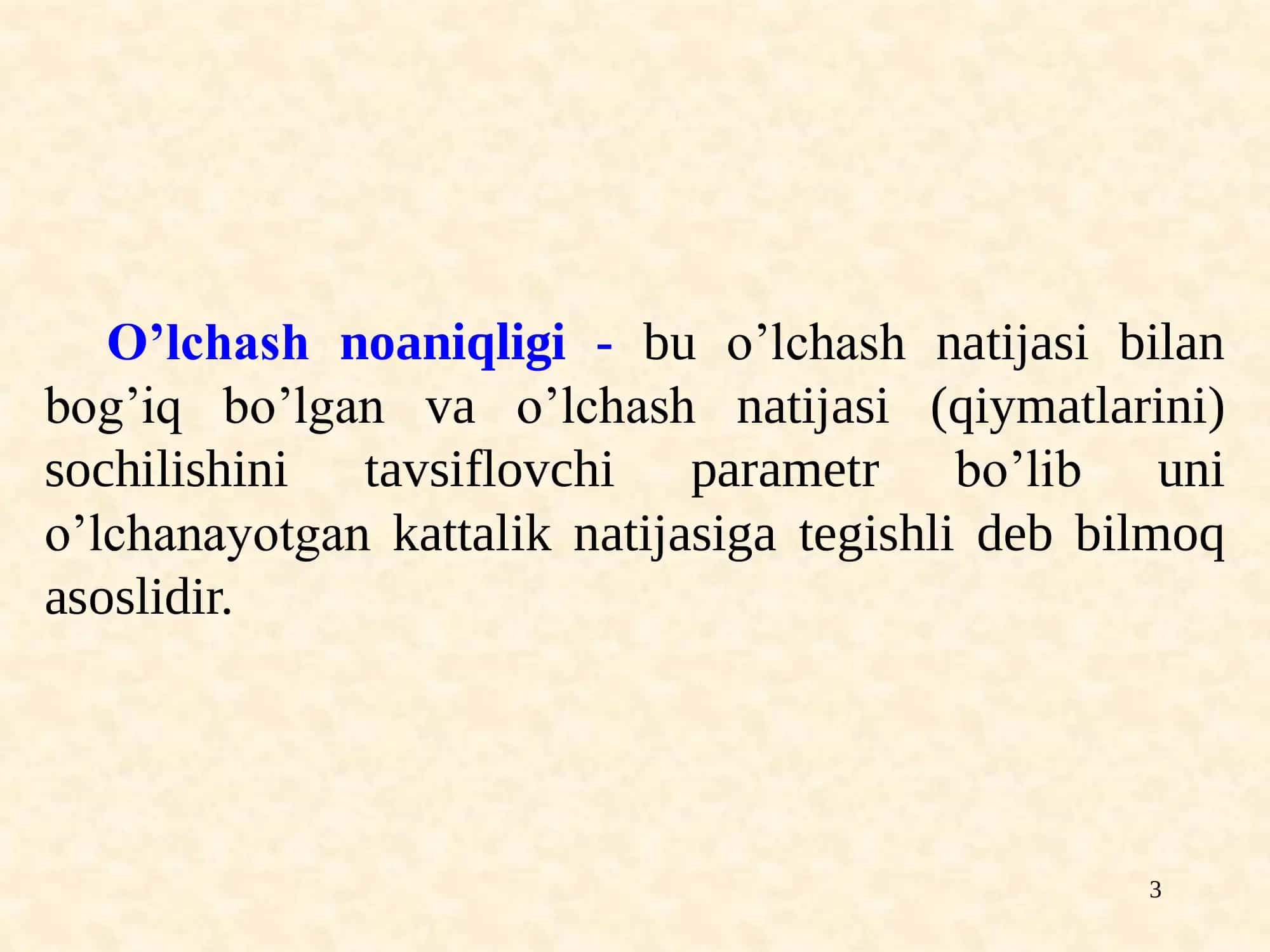 OʼLCHАSHLАR NOАNIQLIGI 3