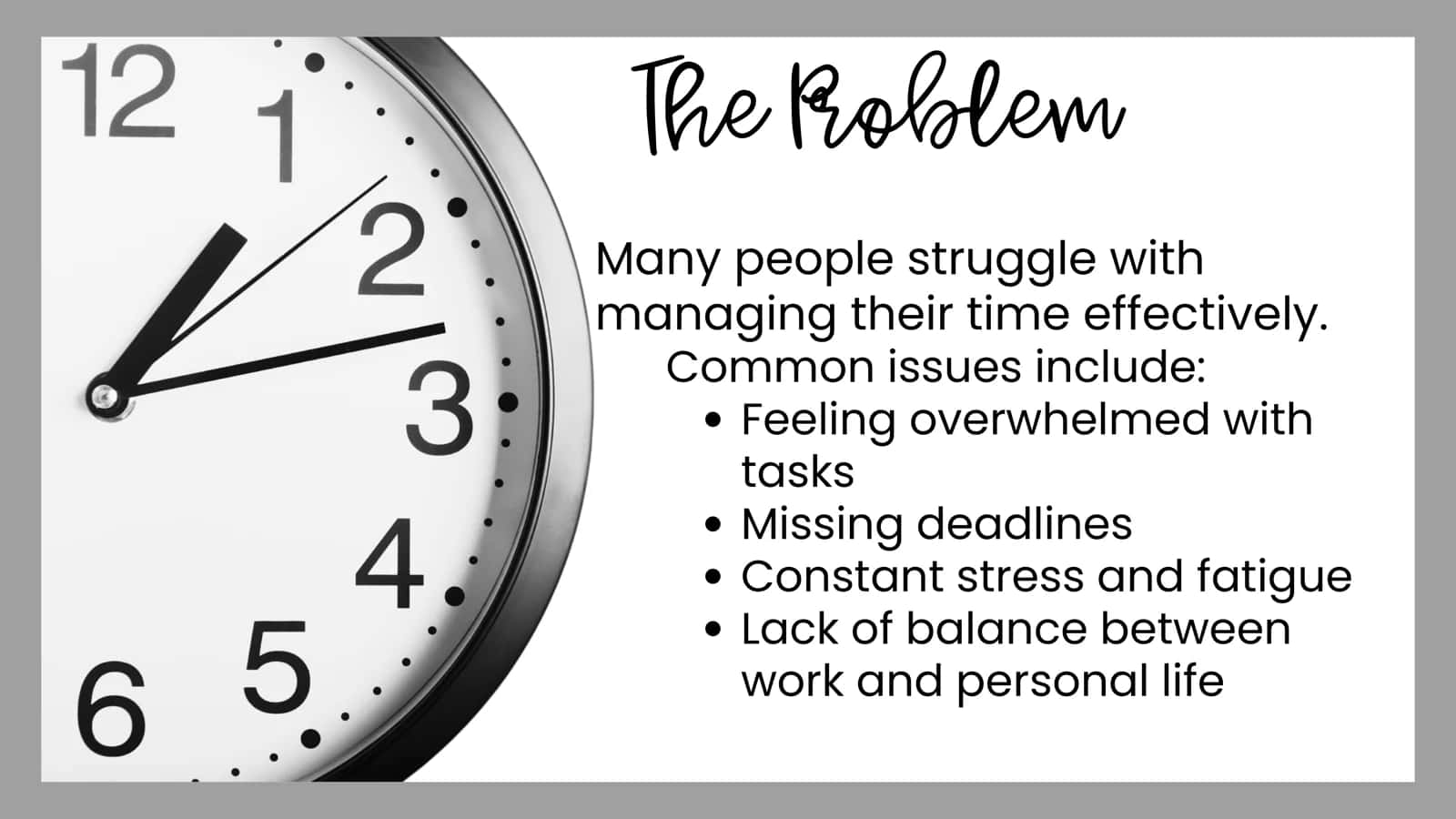 Time management and 3