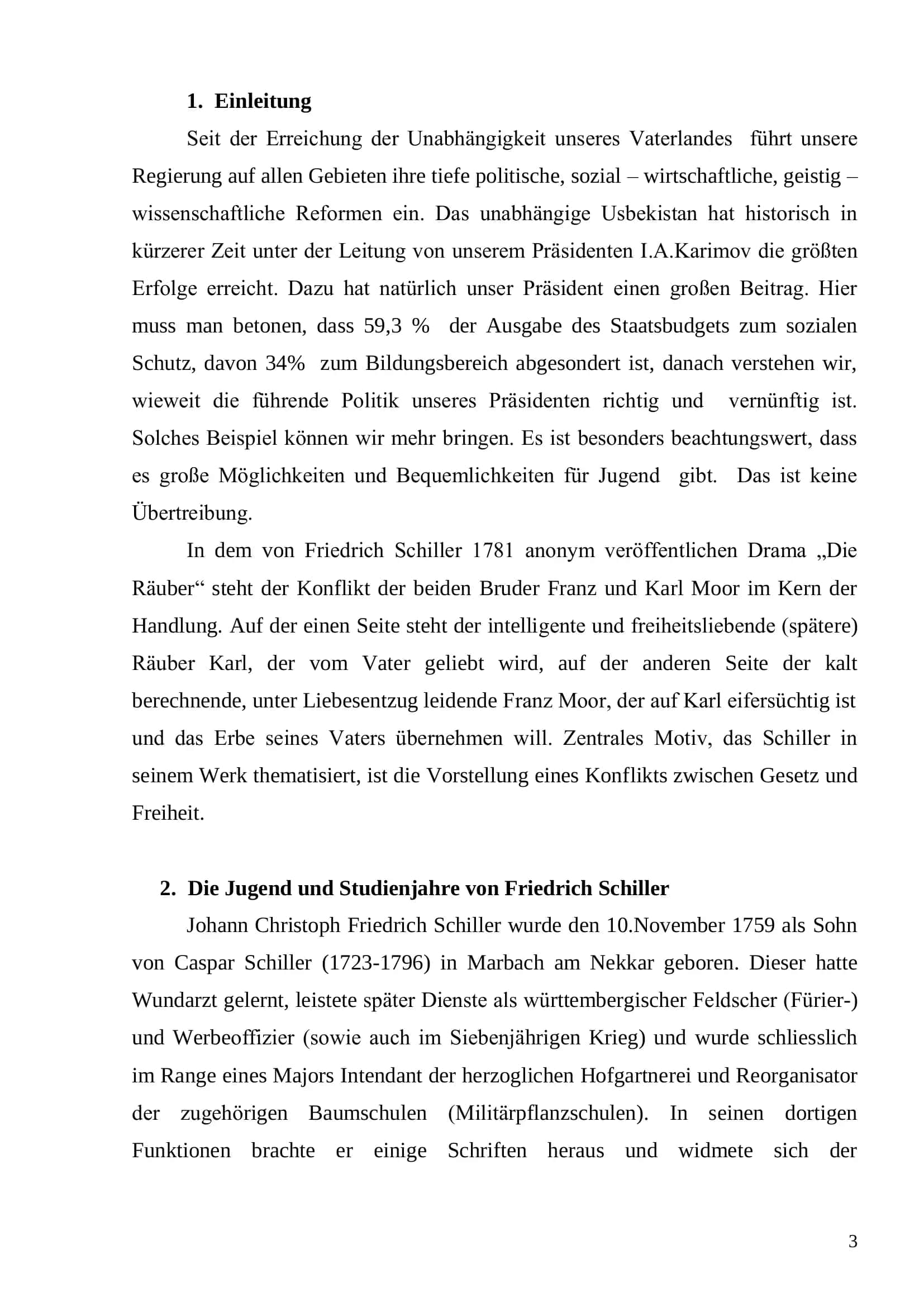 Das Leben und Schaffen von Friedrich Schiller 3
