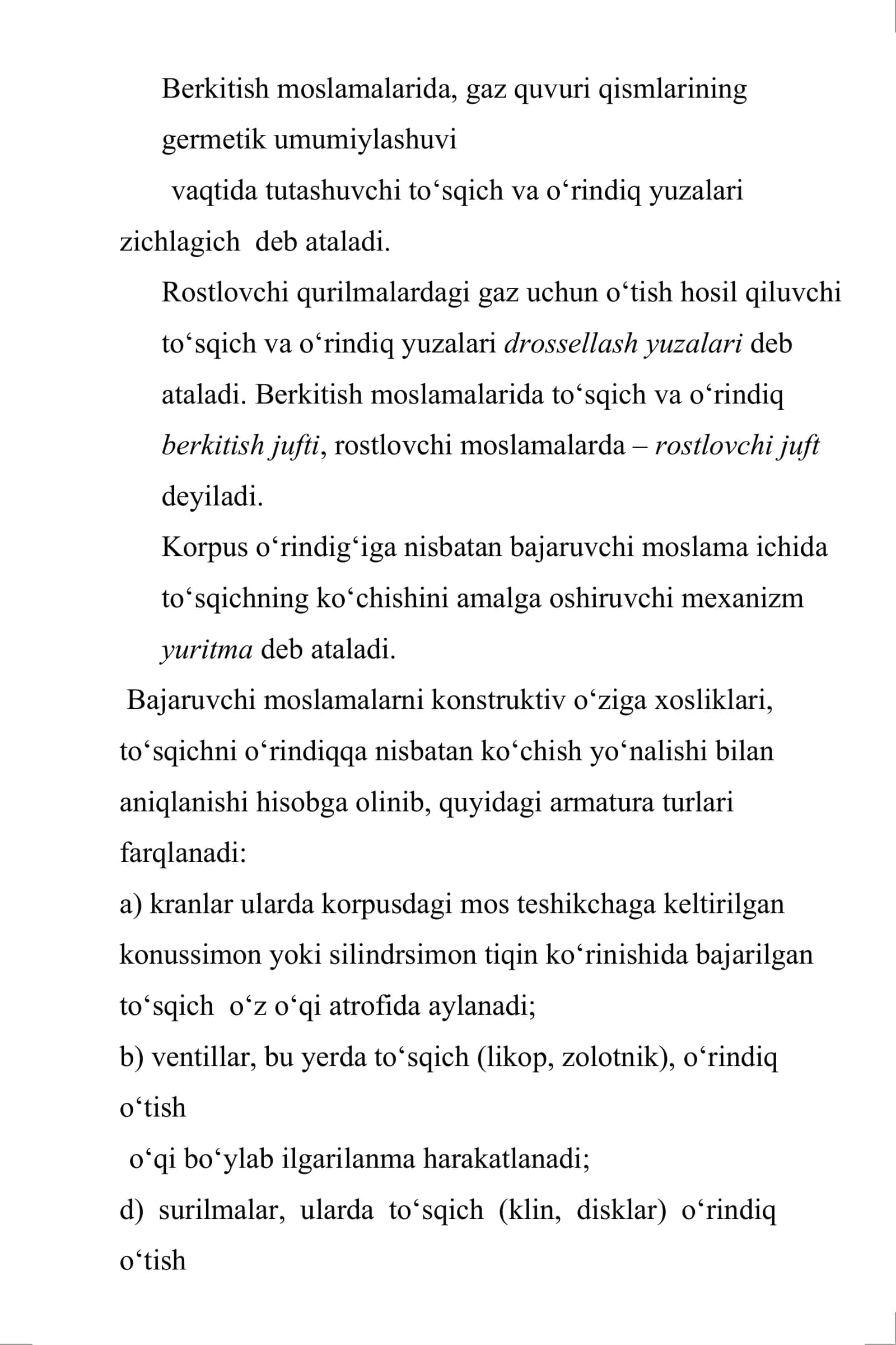 Gaz armaturasining tasnifi va uning qo‘llanilish sohasi 3