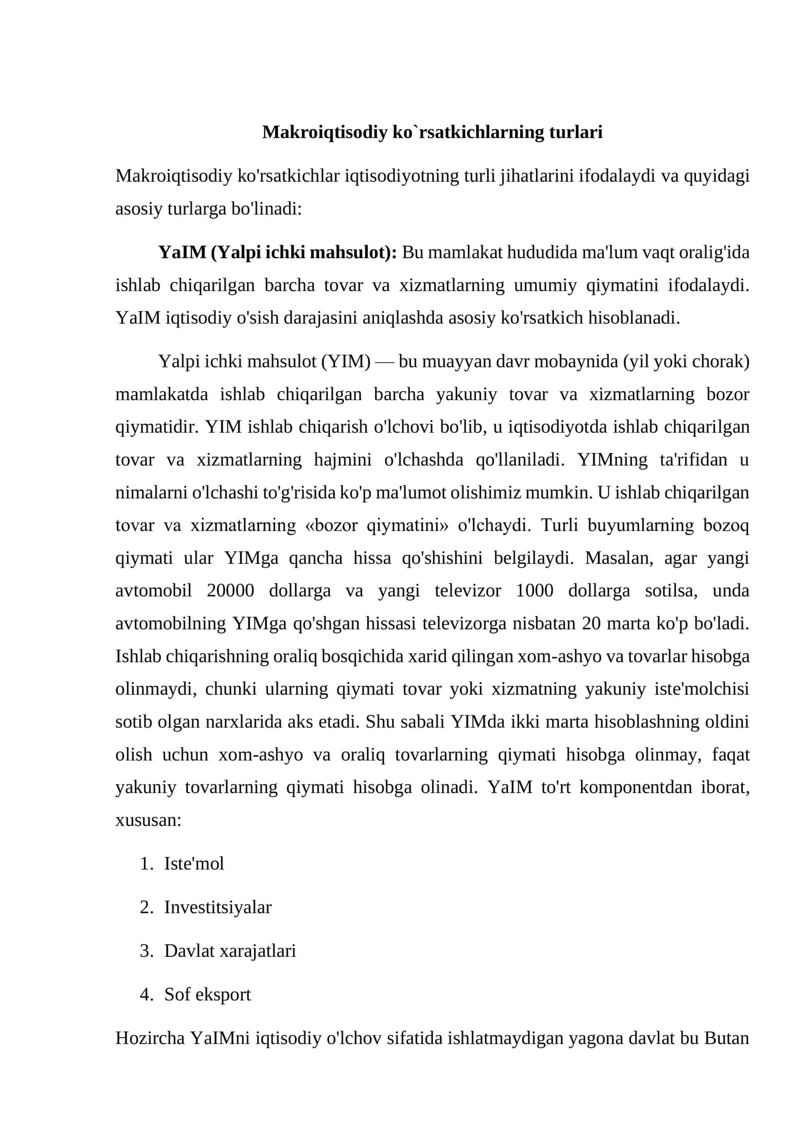 Makroiqtisodiy ko`rsatkichlar statistikasi 3