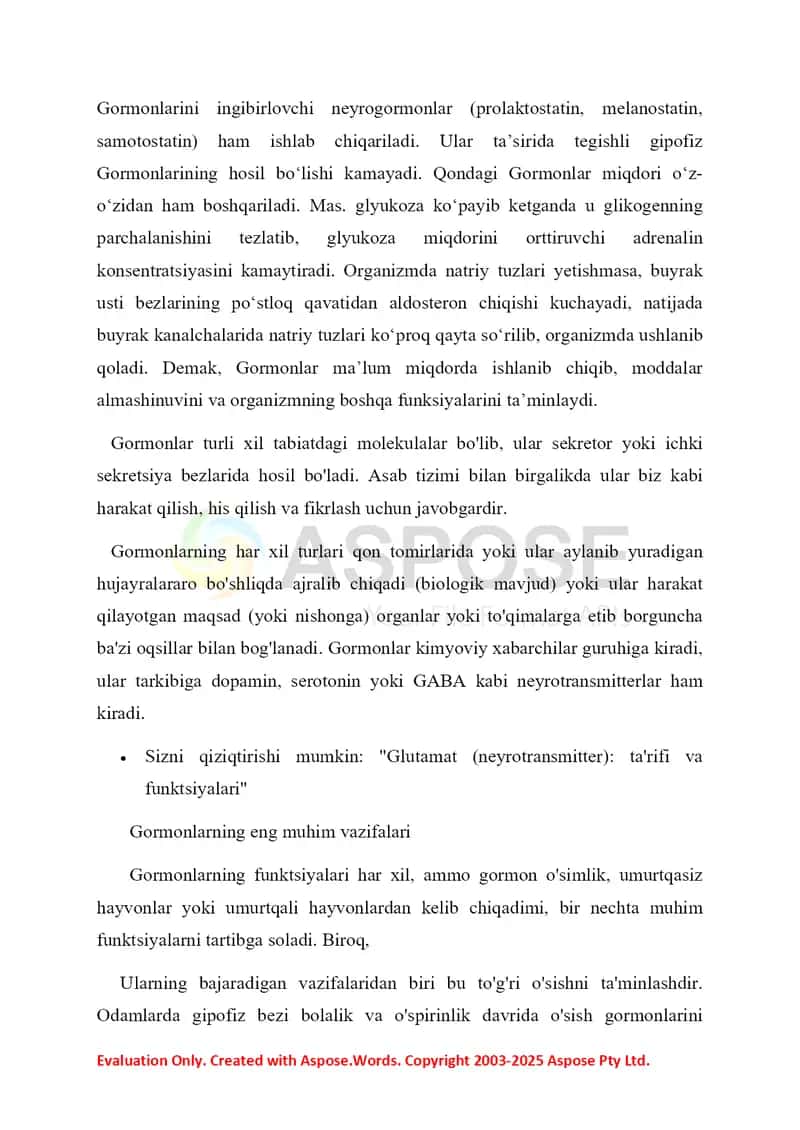 Oqsillar. Pepdid va garmonlar 3