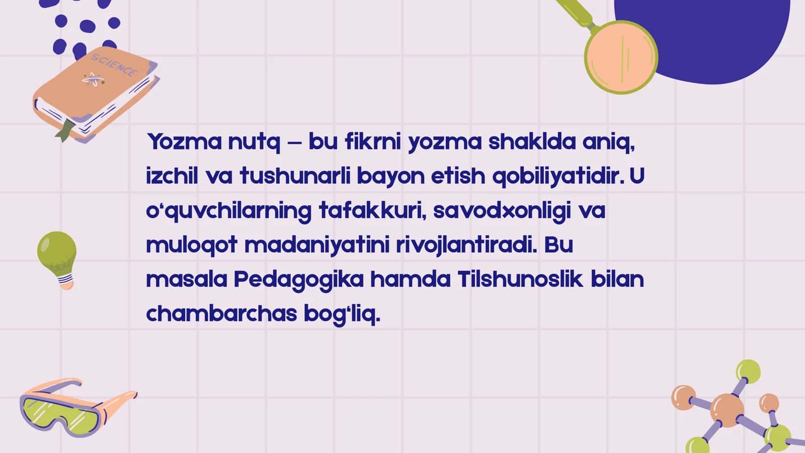 YOZMA NUTQ VA UNI TAKOMILLASHTIRISH YO'LLARI 3