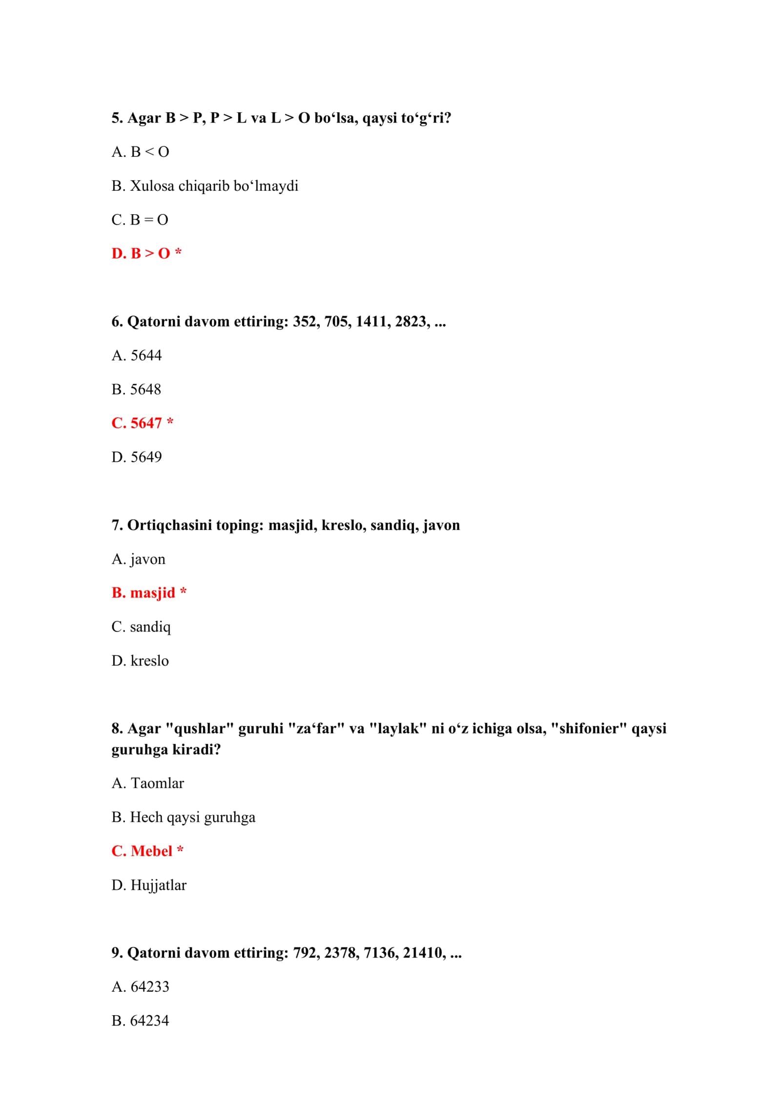 BOJXONA ISHGA KIRISH PSIXOLOGIK TEST PDF 3