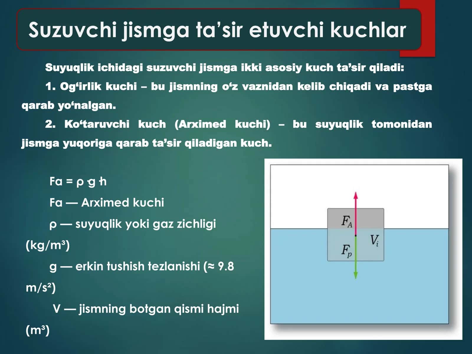 Suzib yuruvchi jism muvozanati 3