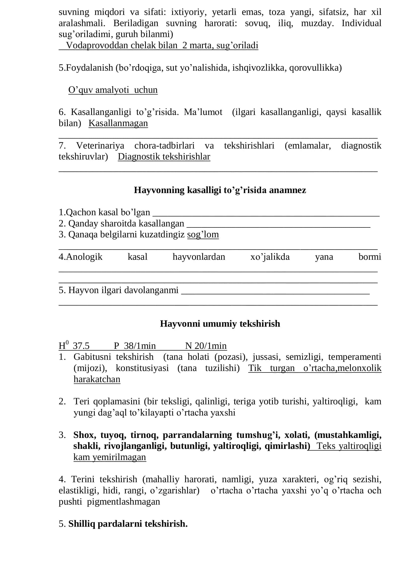 KLINIK DIAGNOSTIKA FANIDAN BOSQICH ISHI 3