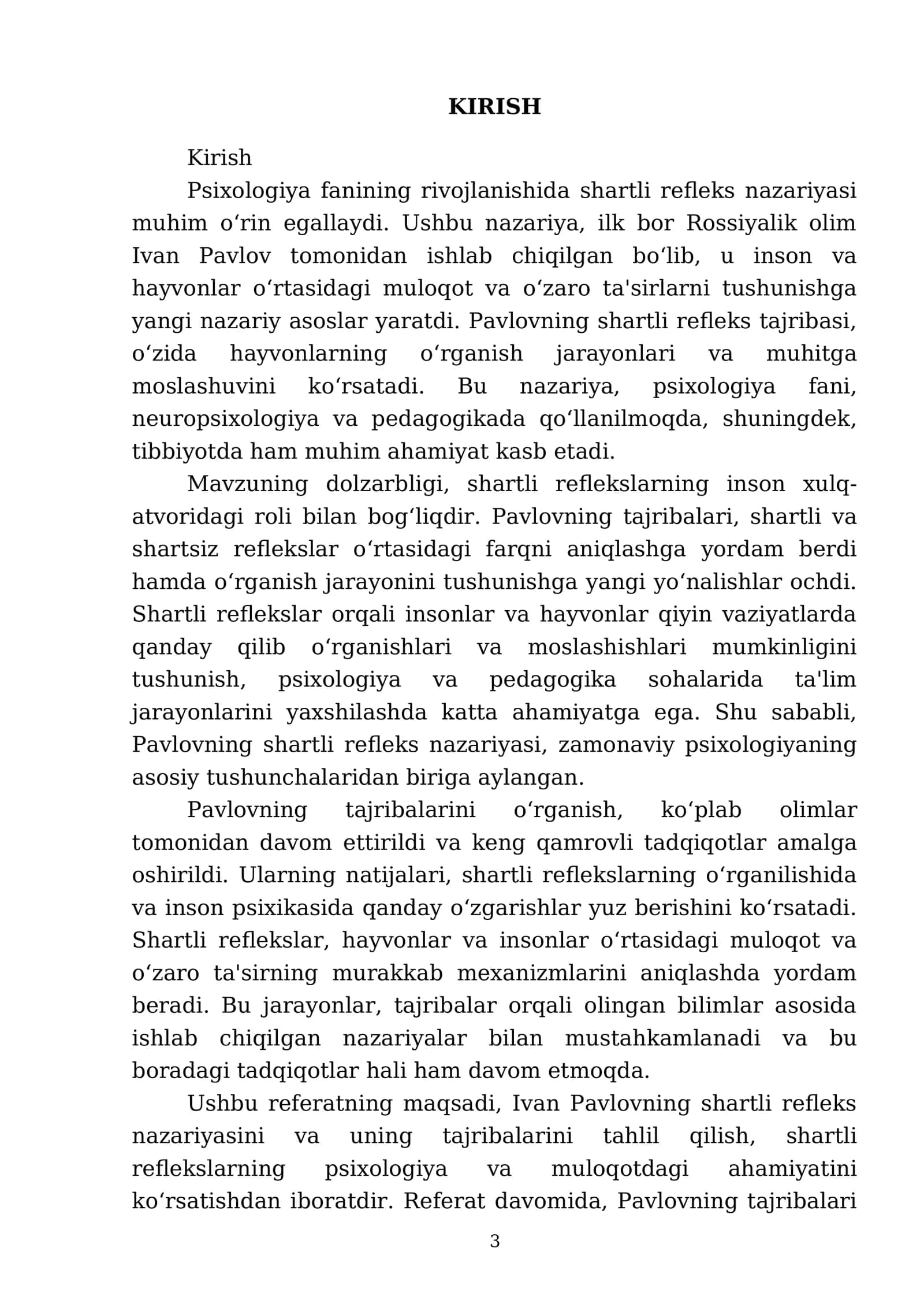 Ivan Pavlov: Shartli refleks tajribasi 3