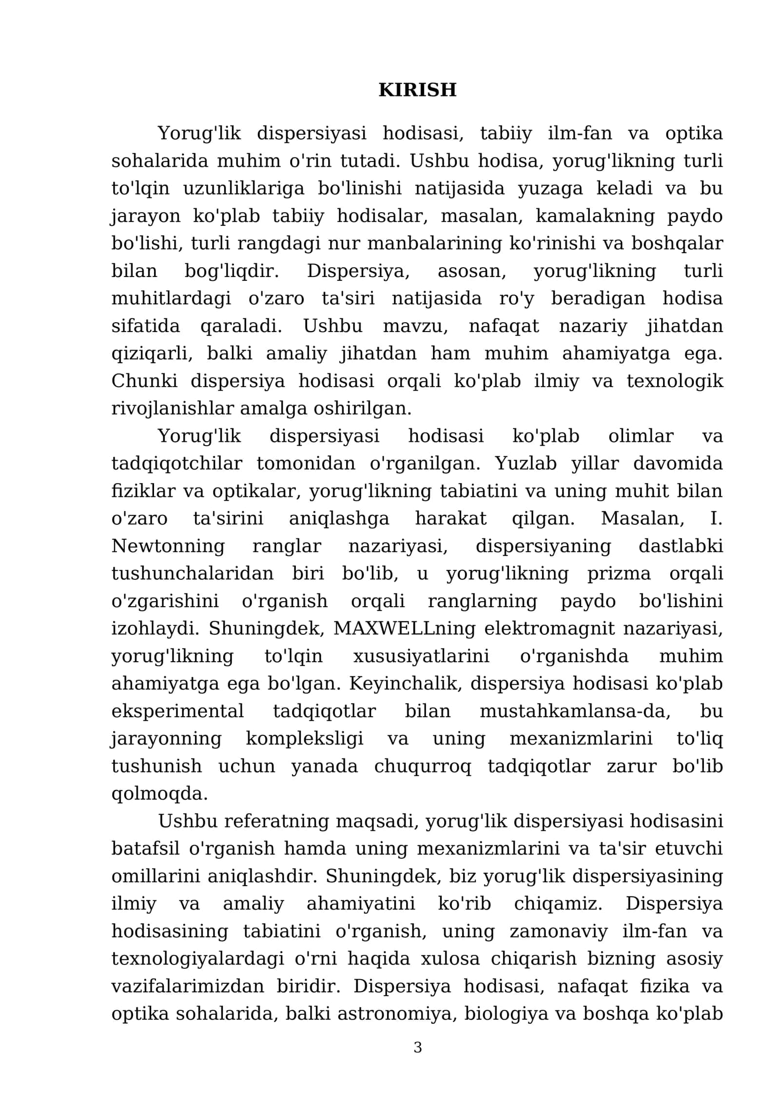 Yorugʻlikning dispersiya hodisasi 3