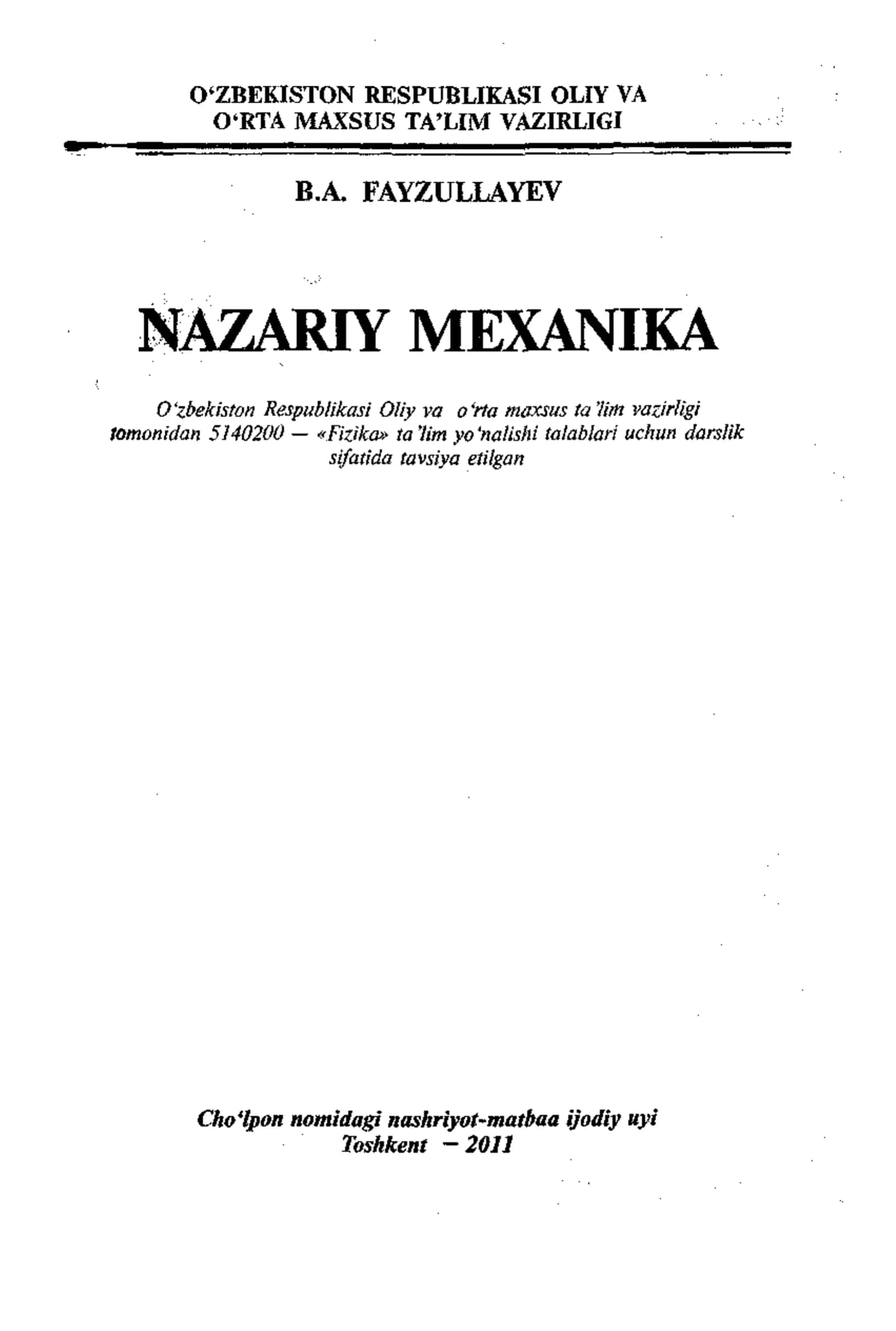 Nazariy mexanika 3
