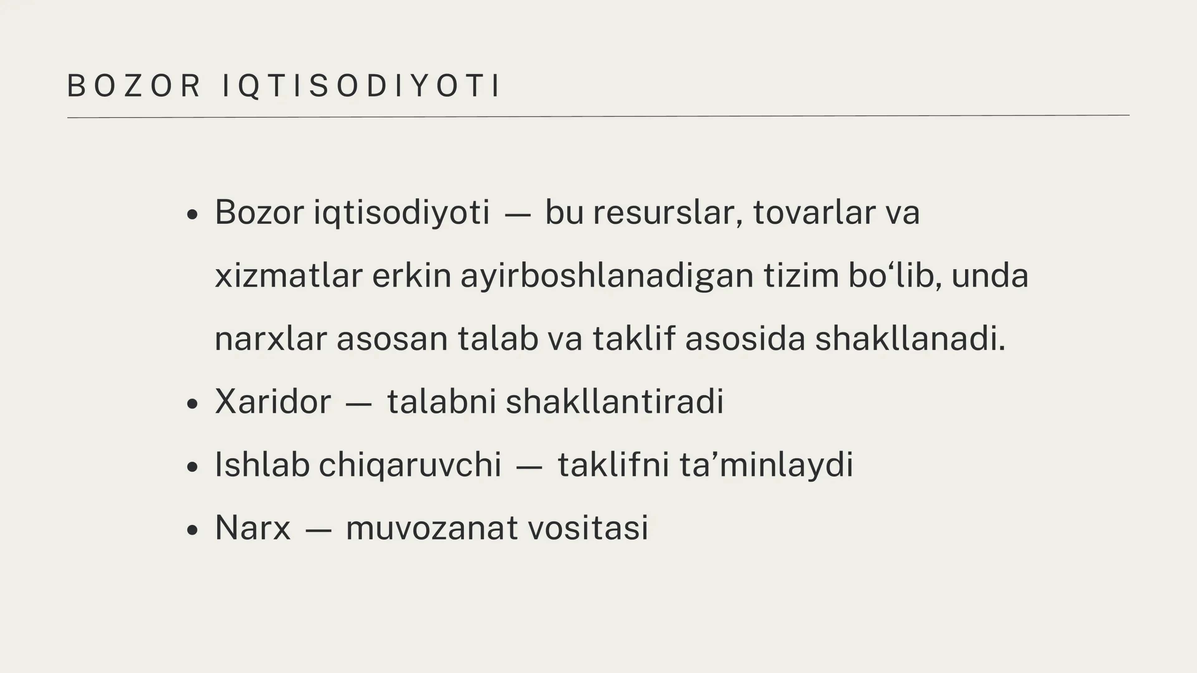 Talab va taklif 3
