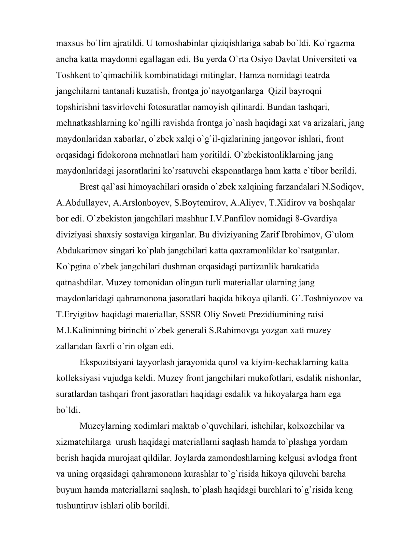 1941-80 yillarda O`zbekistonda muzeylar va muzey ishi 3