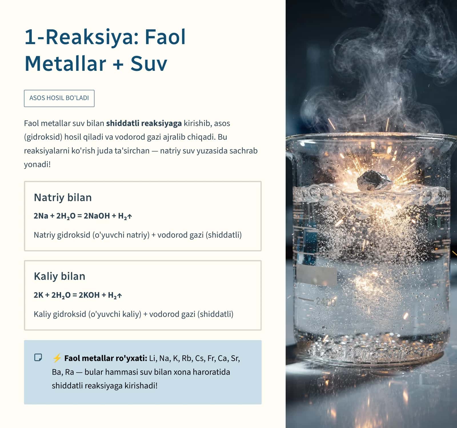 Suvning Kimyoviy Xossalari 3