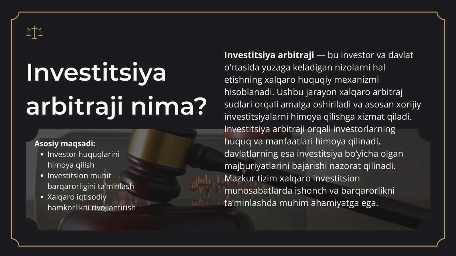 INVESTITSIYA ARBITRAJI VA ICSID AMALIYOTI 3