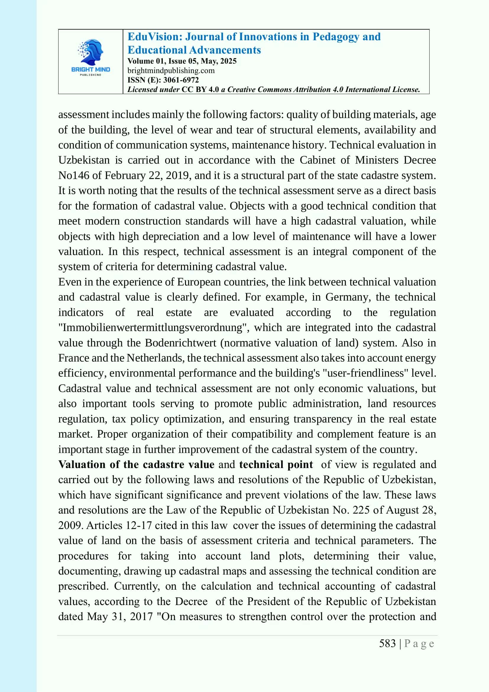 Journal of Innovations in Pedagogy and Educational Advancements 3