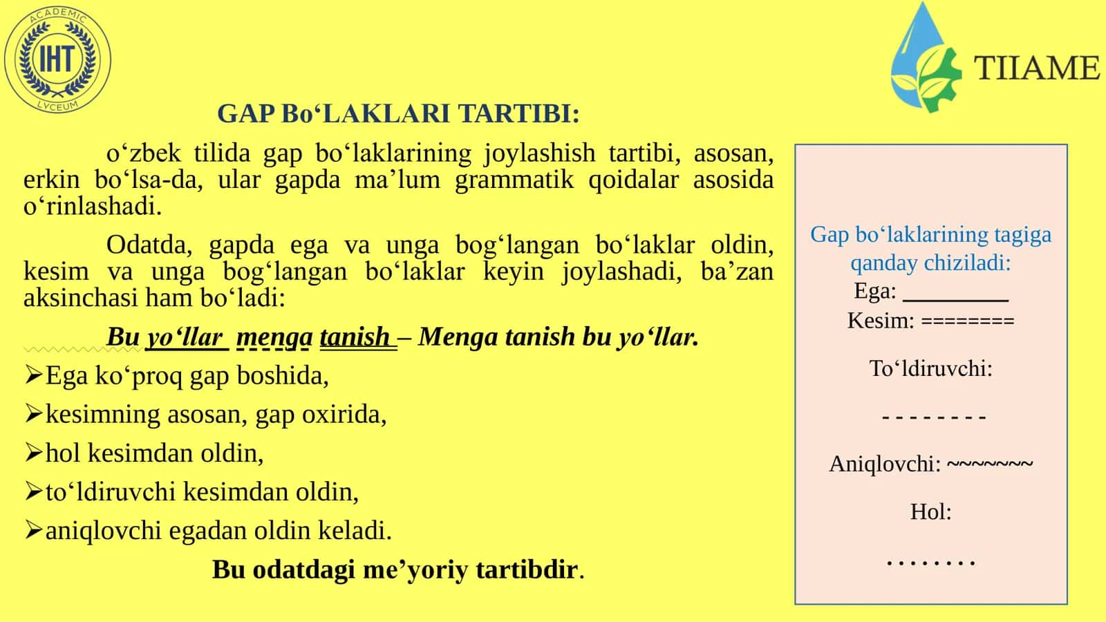 Abdukadirova M.M - Gap bo'laklarining tartibi 3