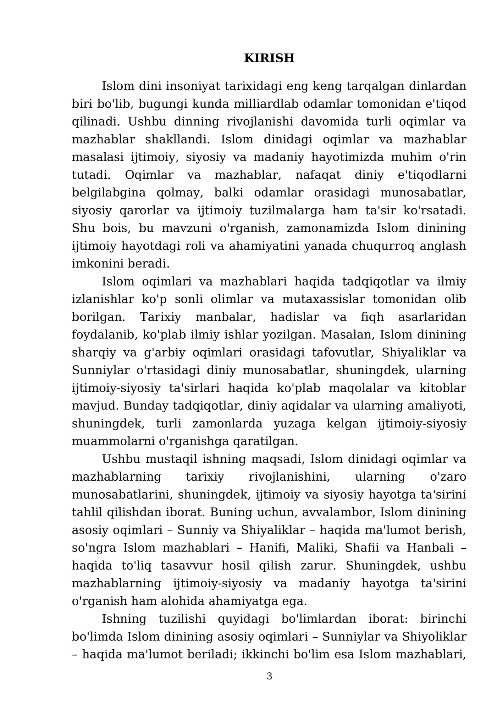 Islom dinidagi oqimlar va mazhablar 3