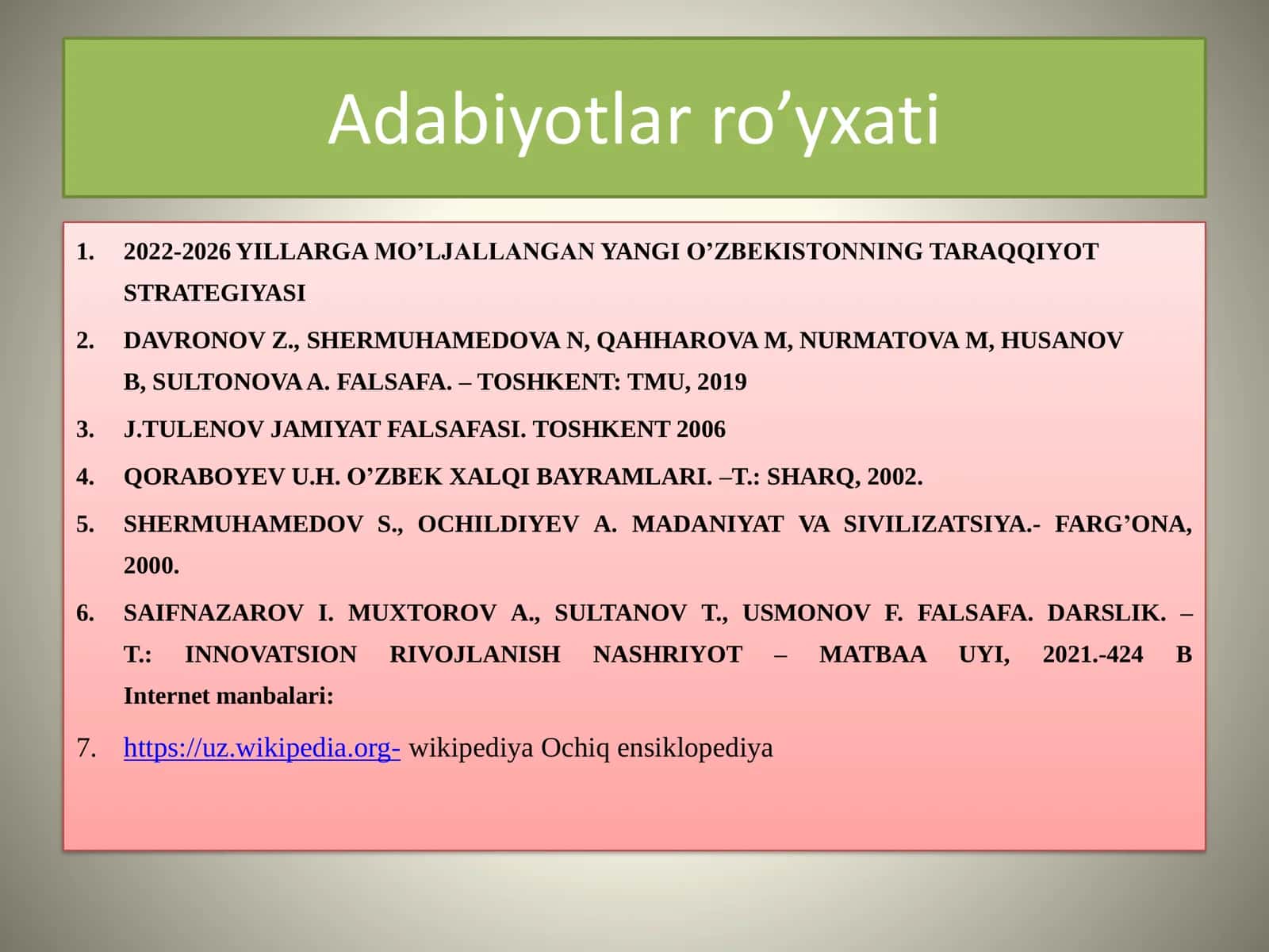 JAMIYAT FALSAFASI 3