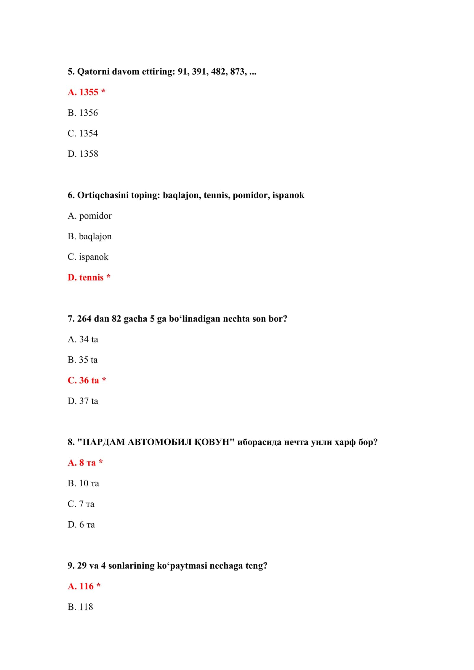 Bojhona TEST SAVOLLARI VA JAVOBLARI BILAN 3