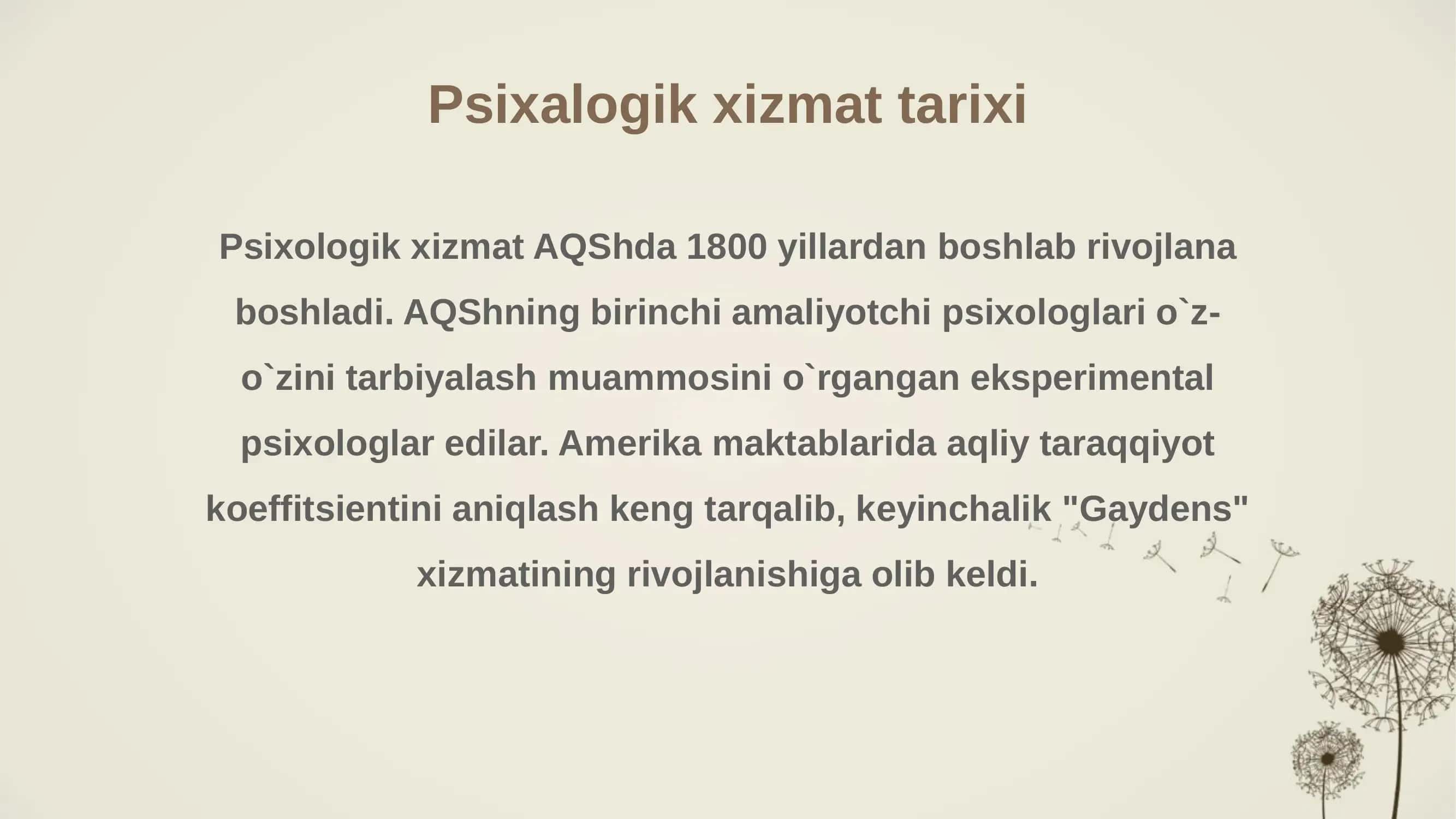 Psixologik xizmatning yuzaga kelish tarixi 3