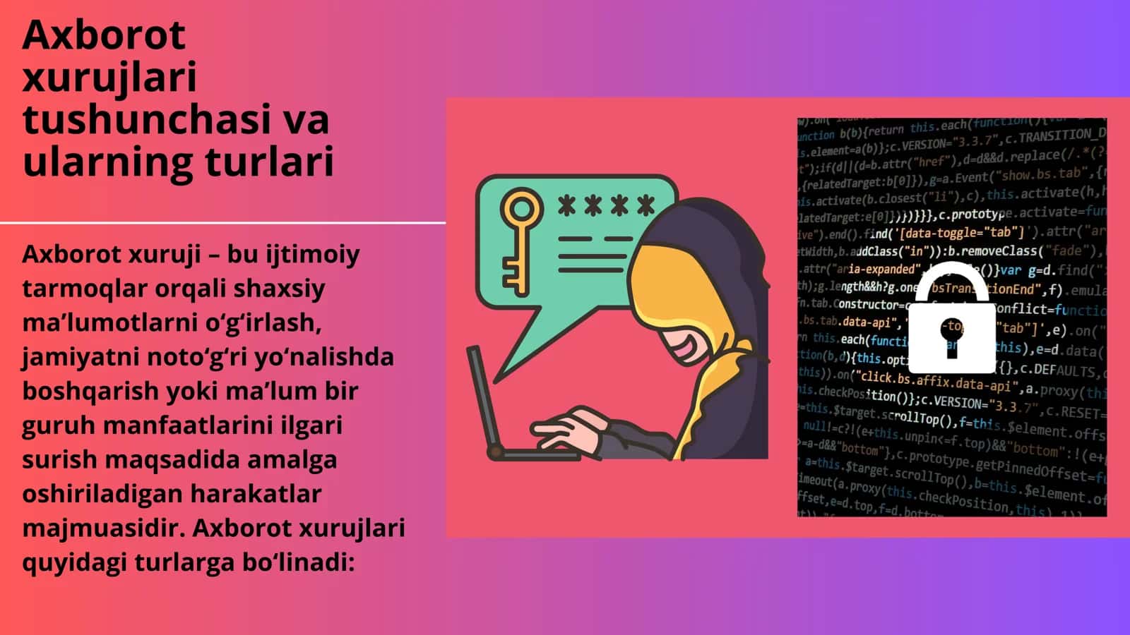 Axborot xurujlari va taxdidlar 3