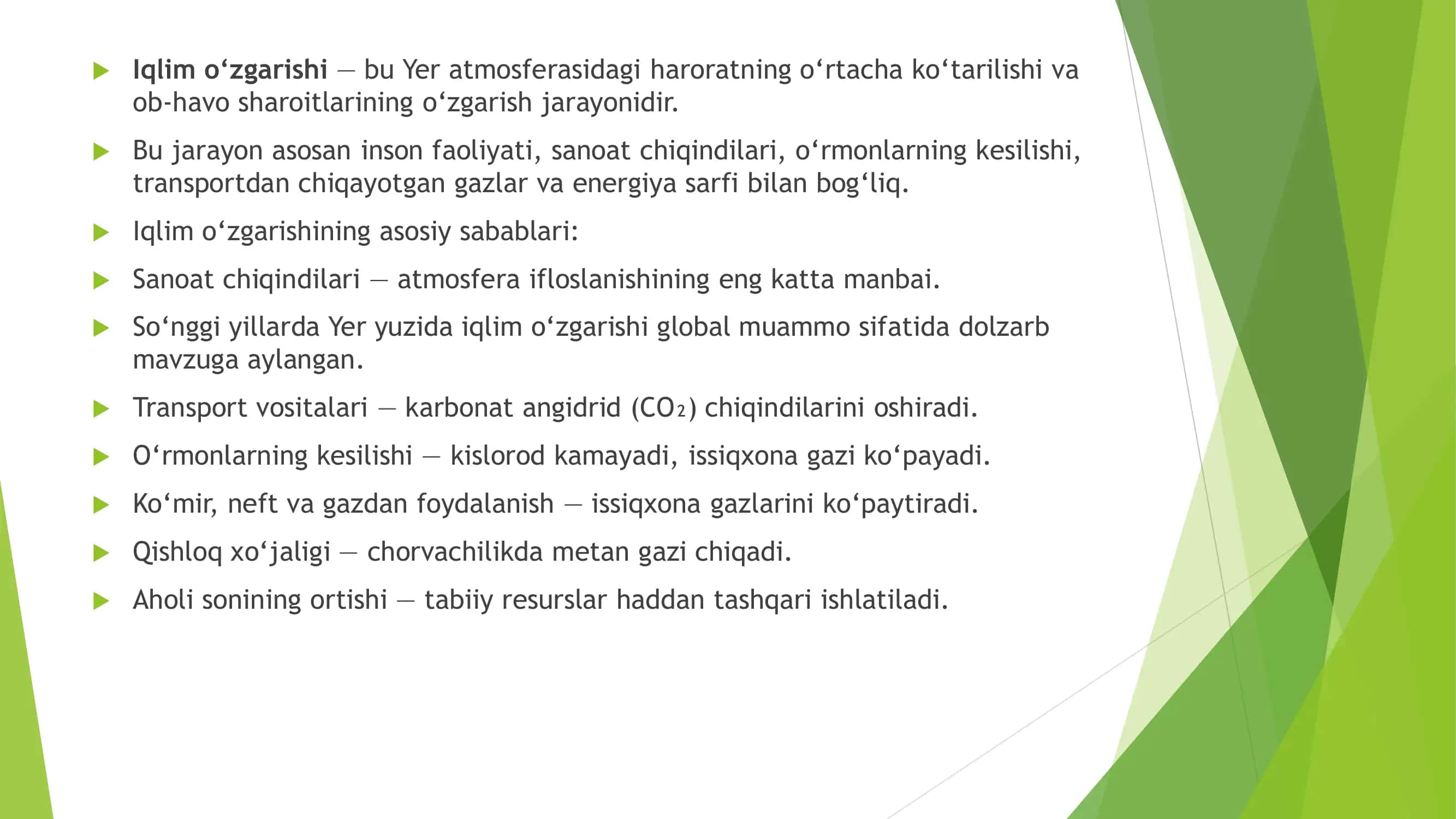 Iqlim o'zgarishi. taqdimoti (10 slayd) 3