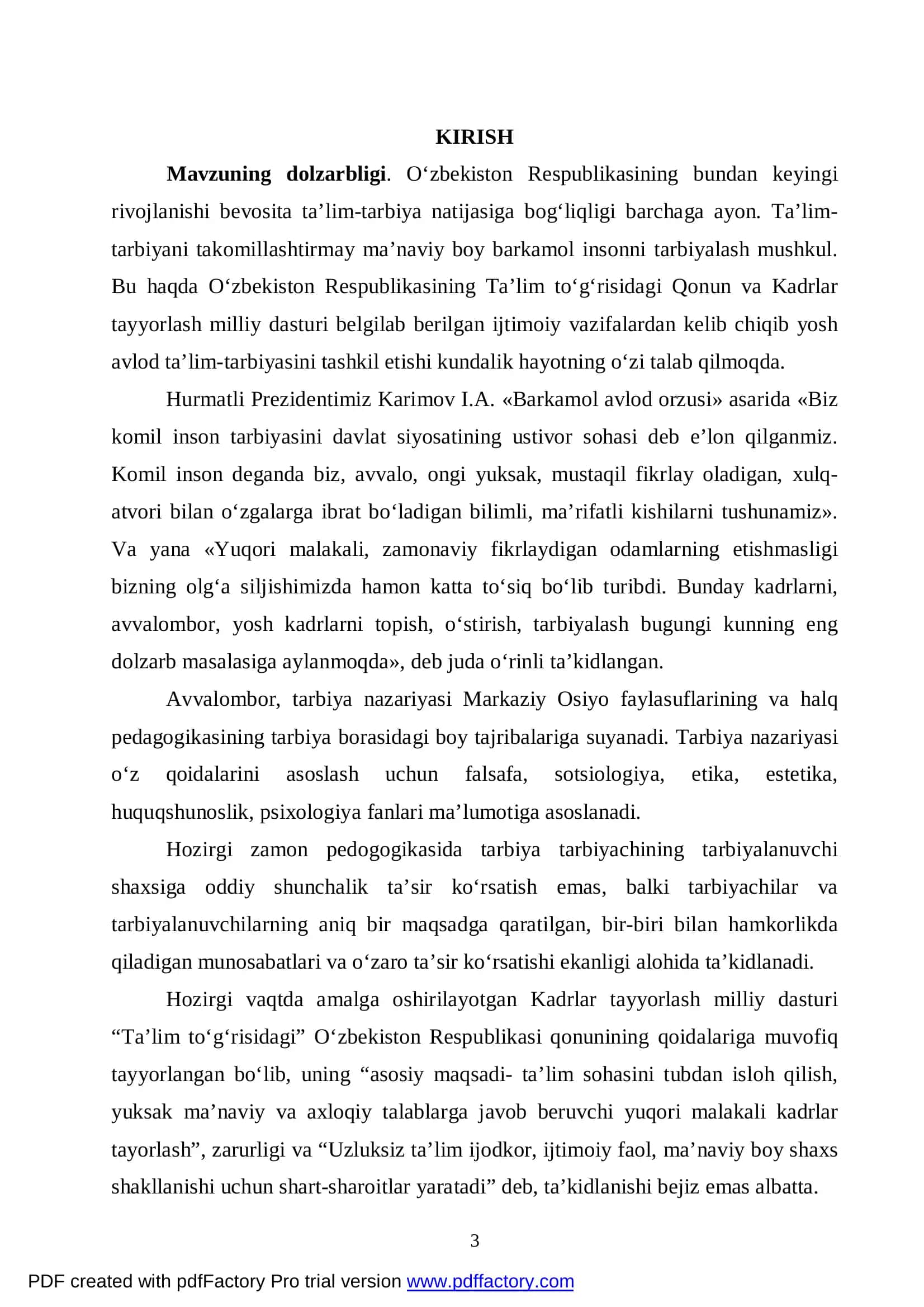 TARBIYA TURLARI 3