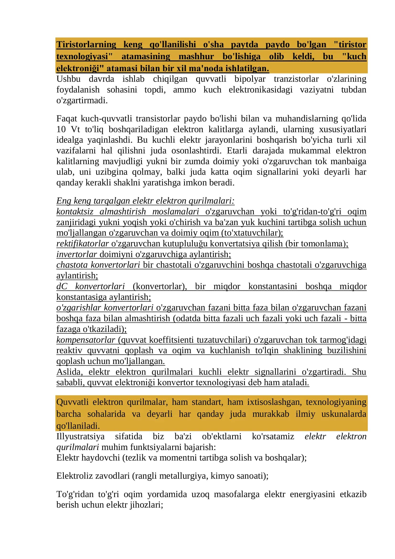 Kuchli elektron qurilmalar 3