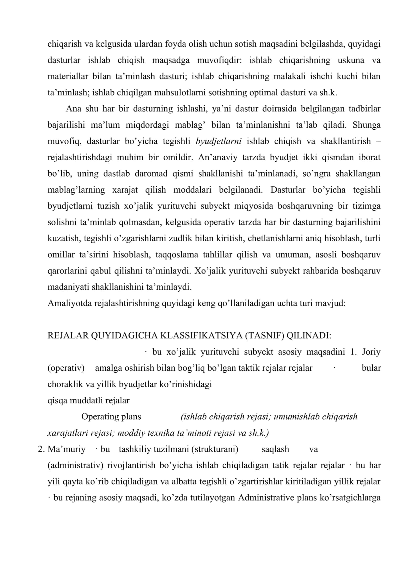 Byudjetlashtirish va xarajatlarni nazorat qilish 3