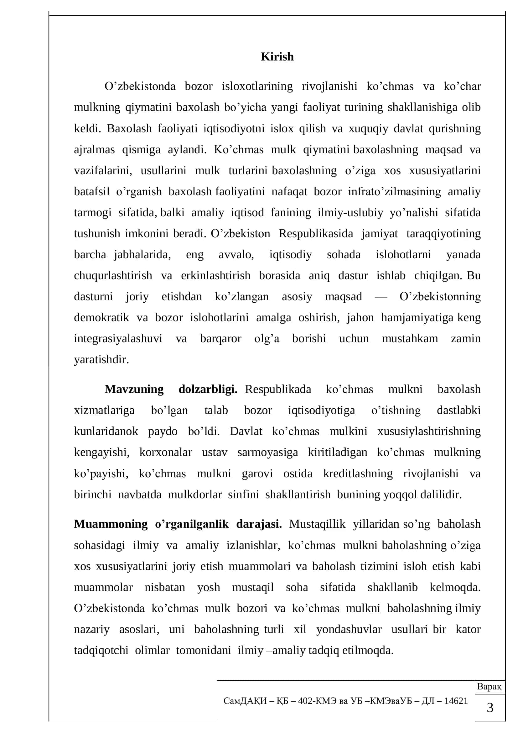 Ko'chmas mulk ekspertizasi va uni boshqarish 3