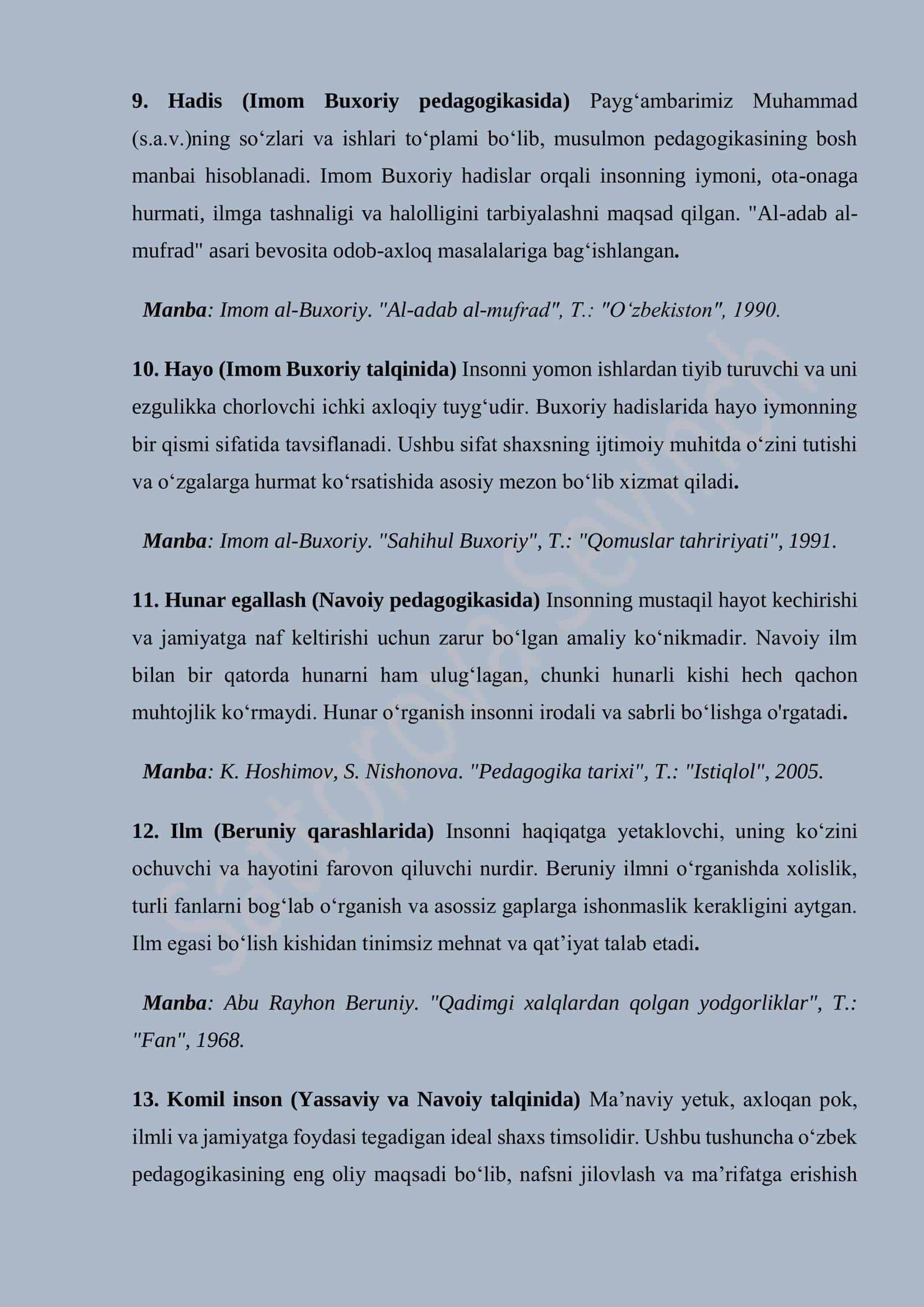 UMUMIY PEDAGOGIKA GLOSSARIY 3