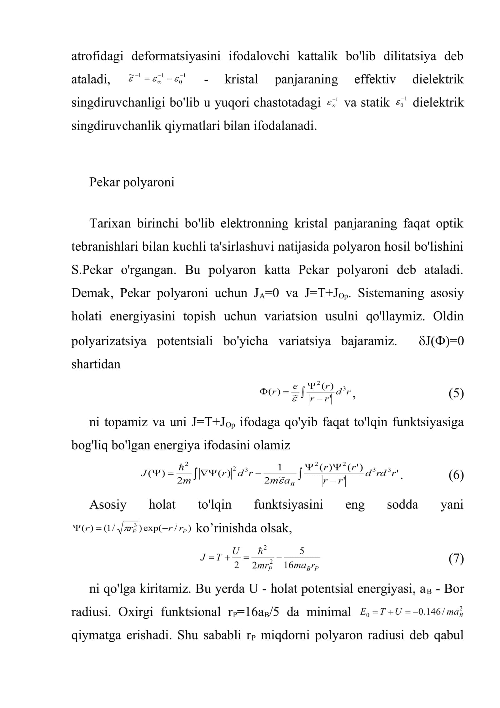 Kontinual polyaronlar 3