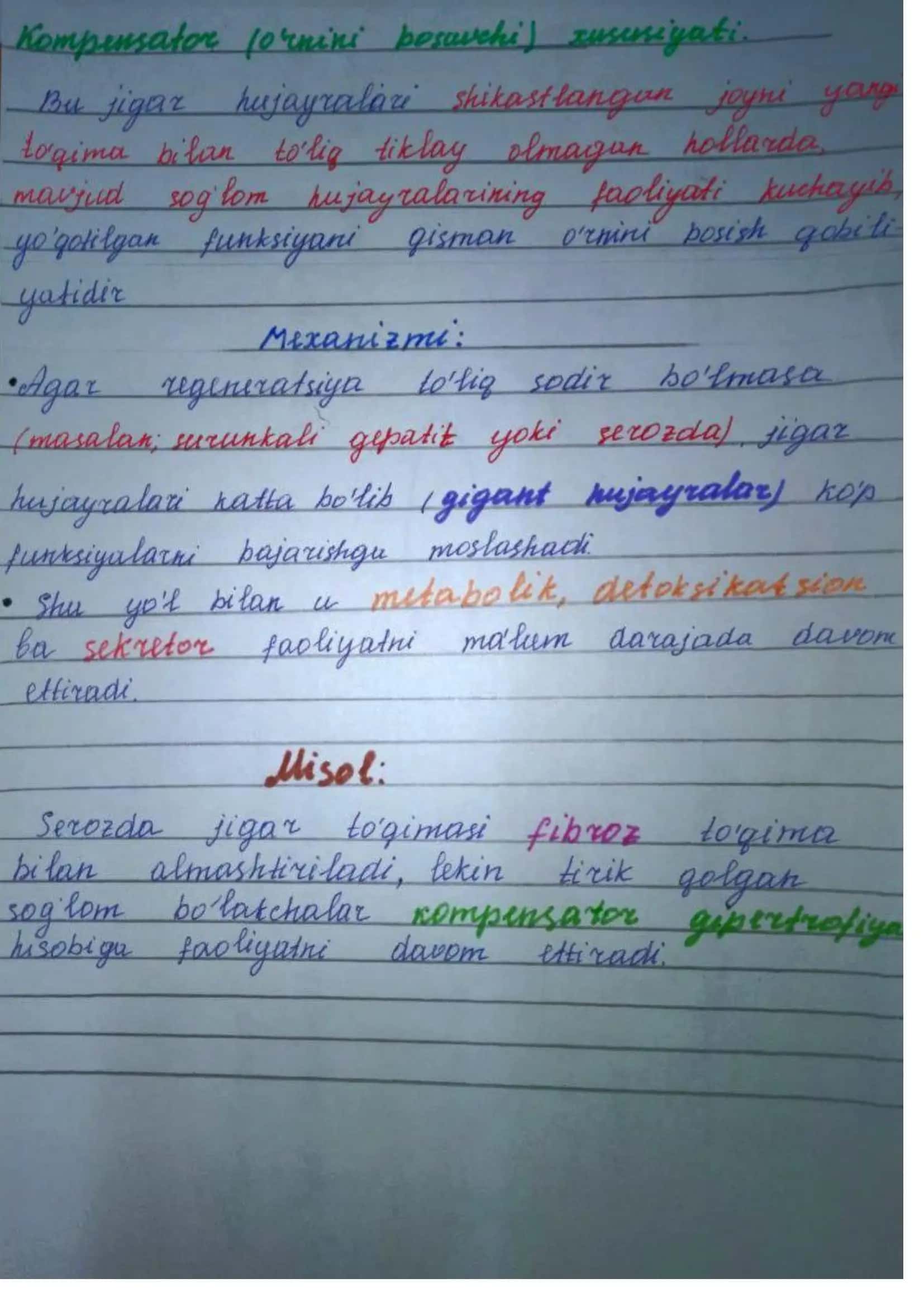 Jigar regeneratsiyasi va disse boshligidagi hujayralar 3