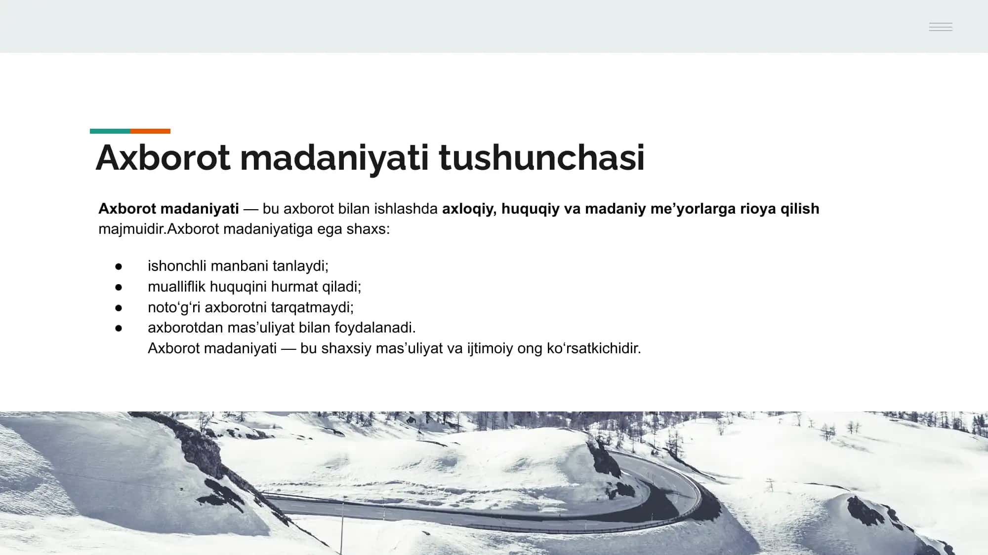 Media savodxonlik va axborot madanyati 3