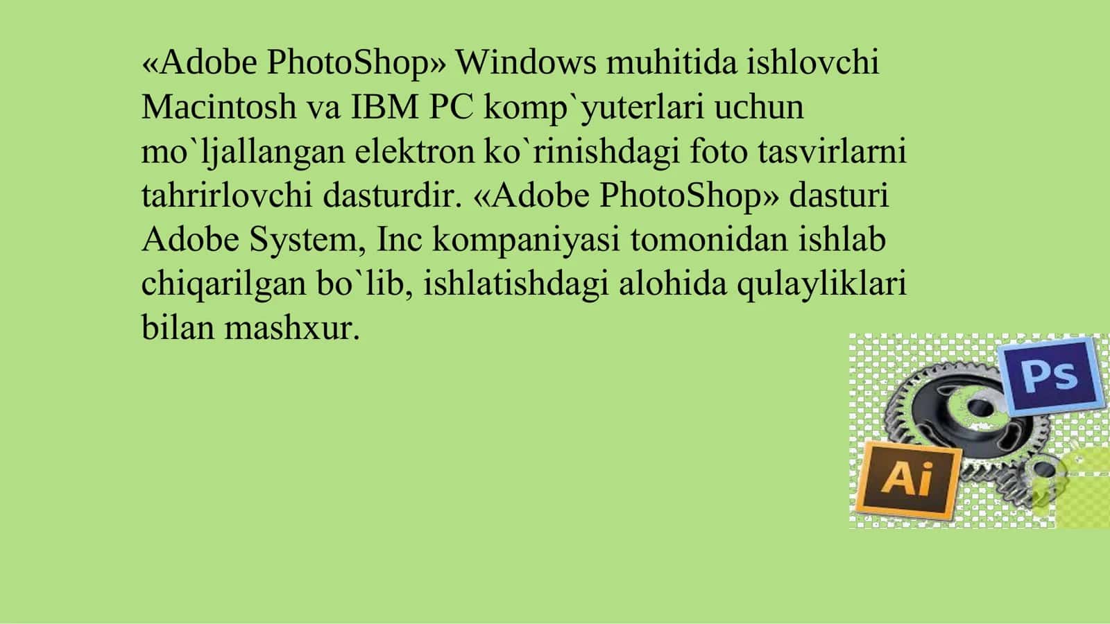 photoshop dasturi slayd 3