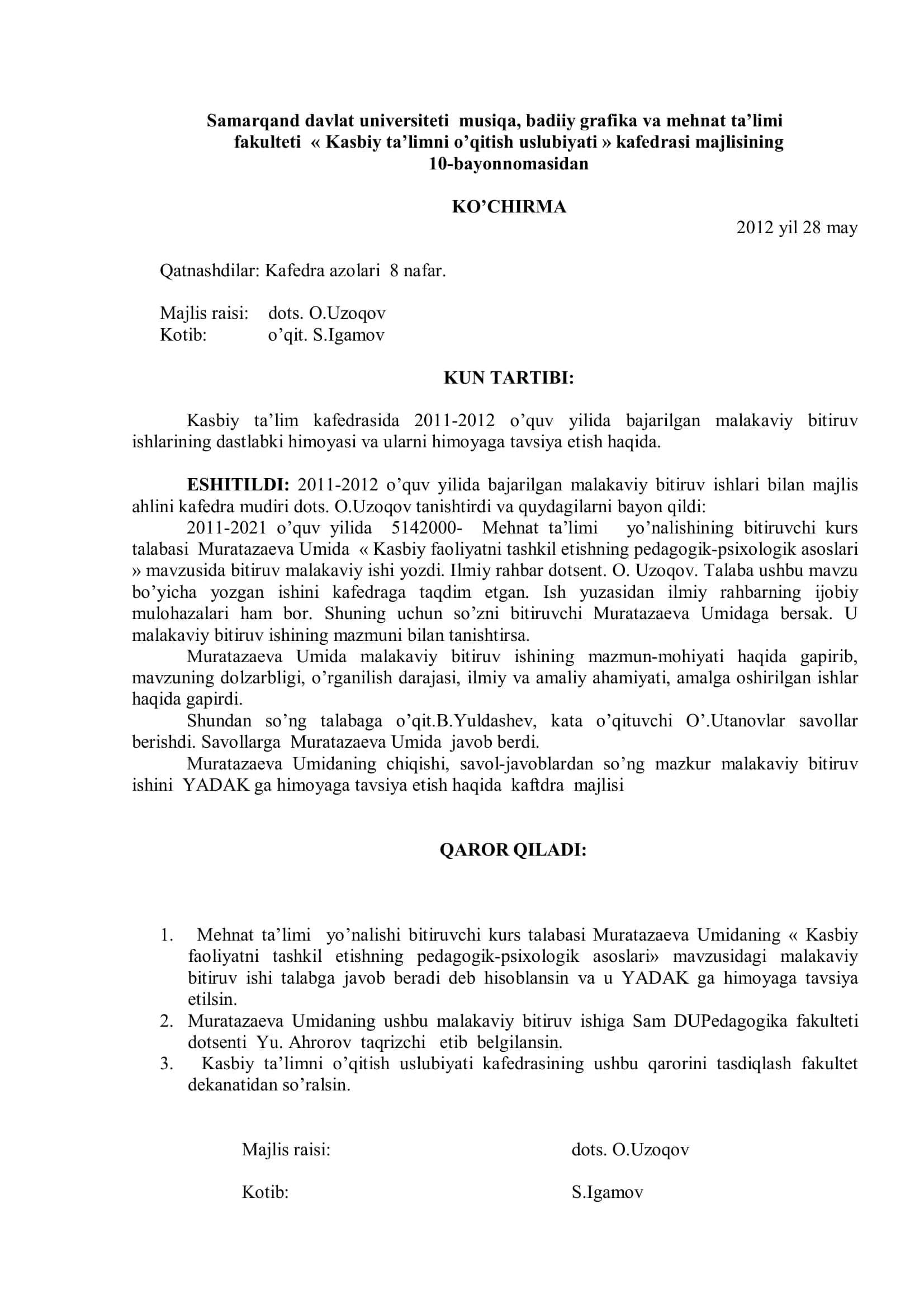 Kasbiy ta’limni o’qitish metodikasi kafedrasi 3