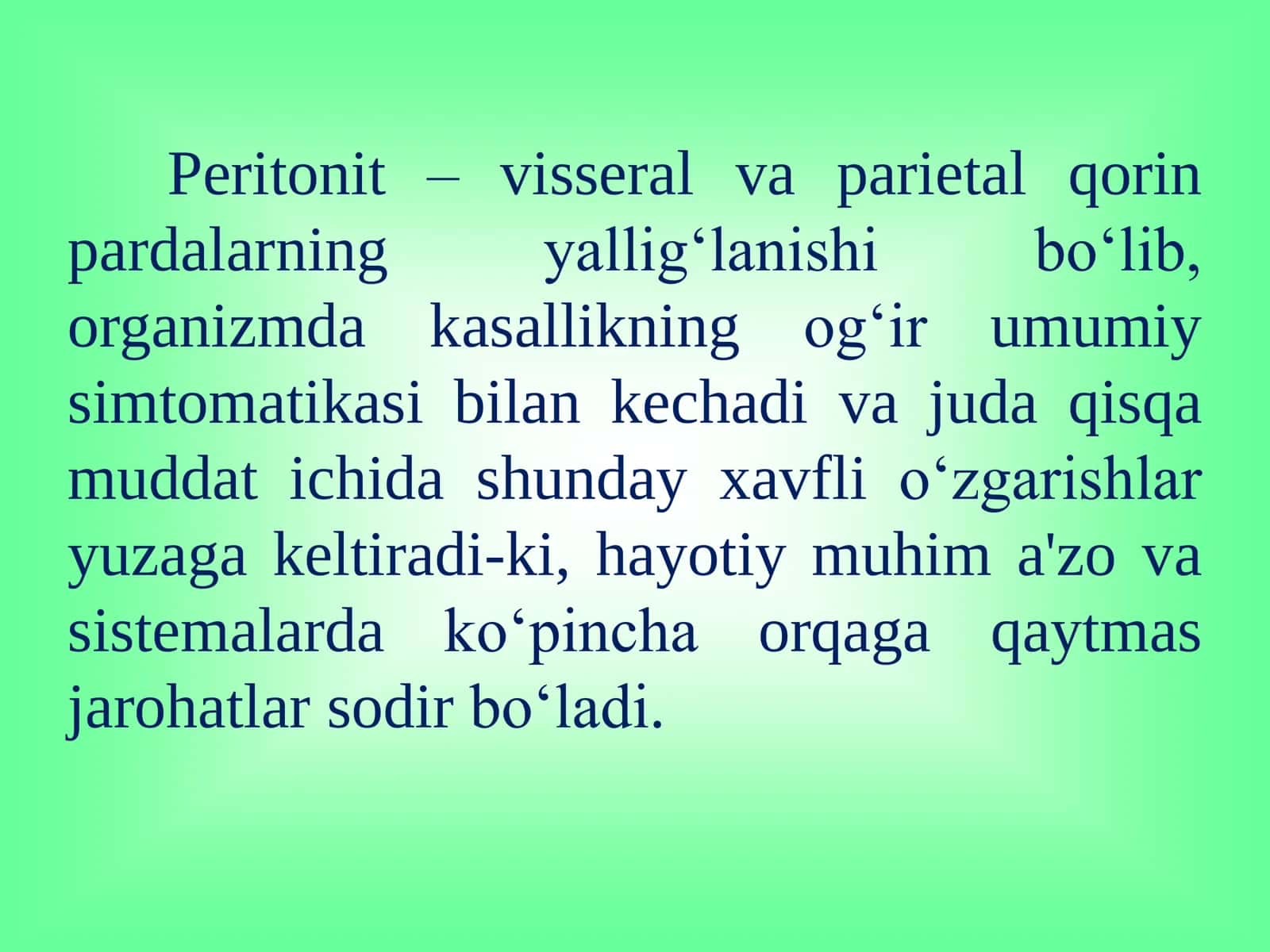 O‘tkir peritonit 3