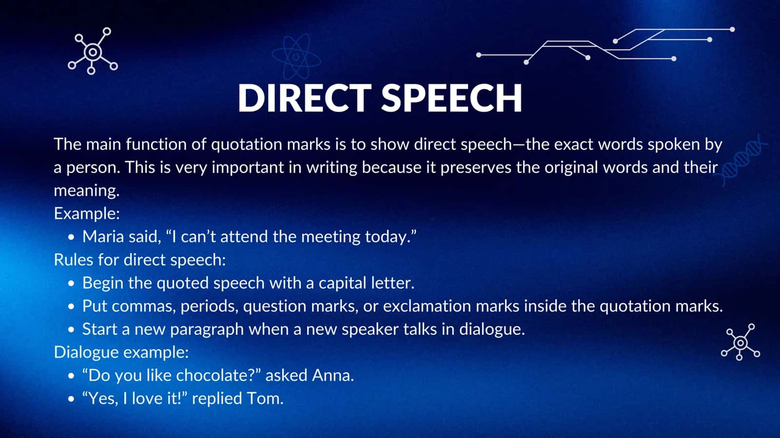 THE ROLE OF QUOTATIONS MARKS IN SPEECH 3