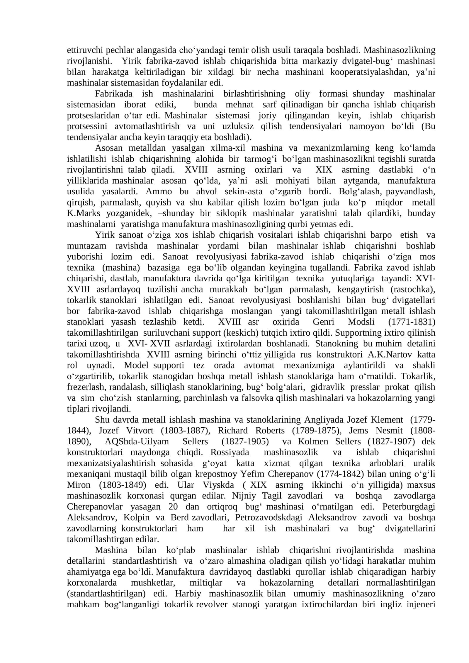 XVIII asrning oxiri XIX asrda ilmiy bilimlarning rivojlanishi 3