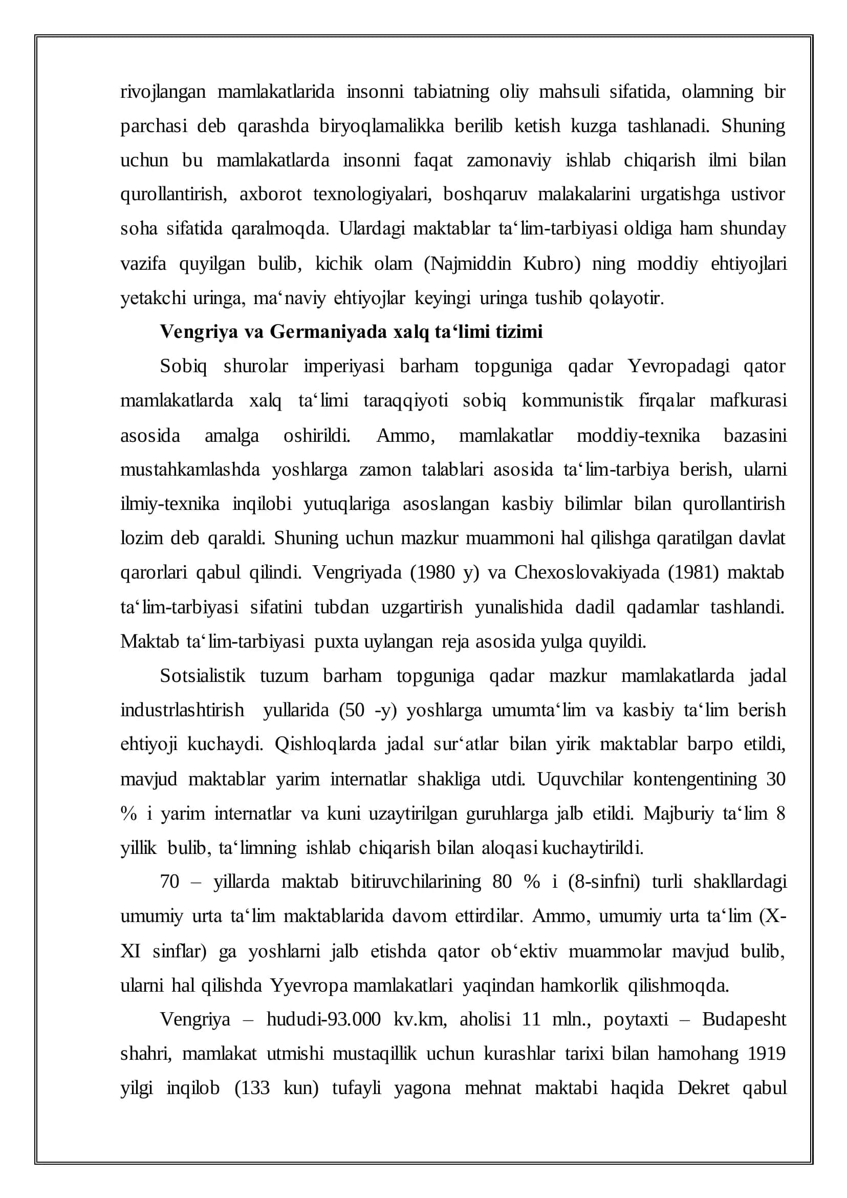 Jahon mamlakatlari ta‟limi tarbiya tizimi 3