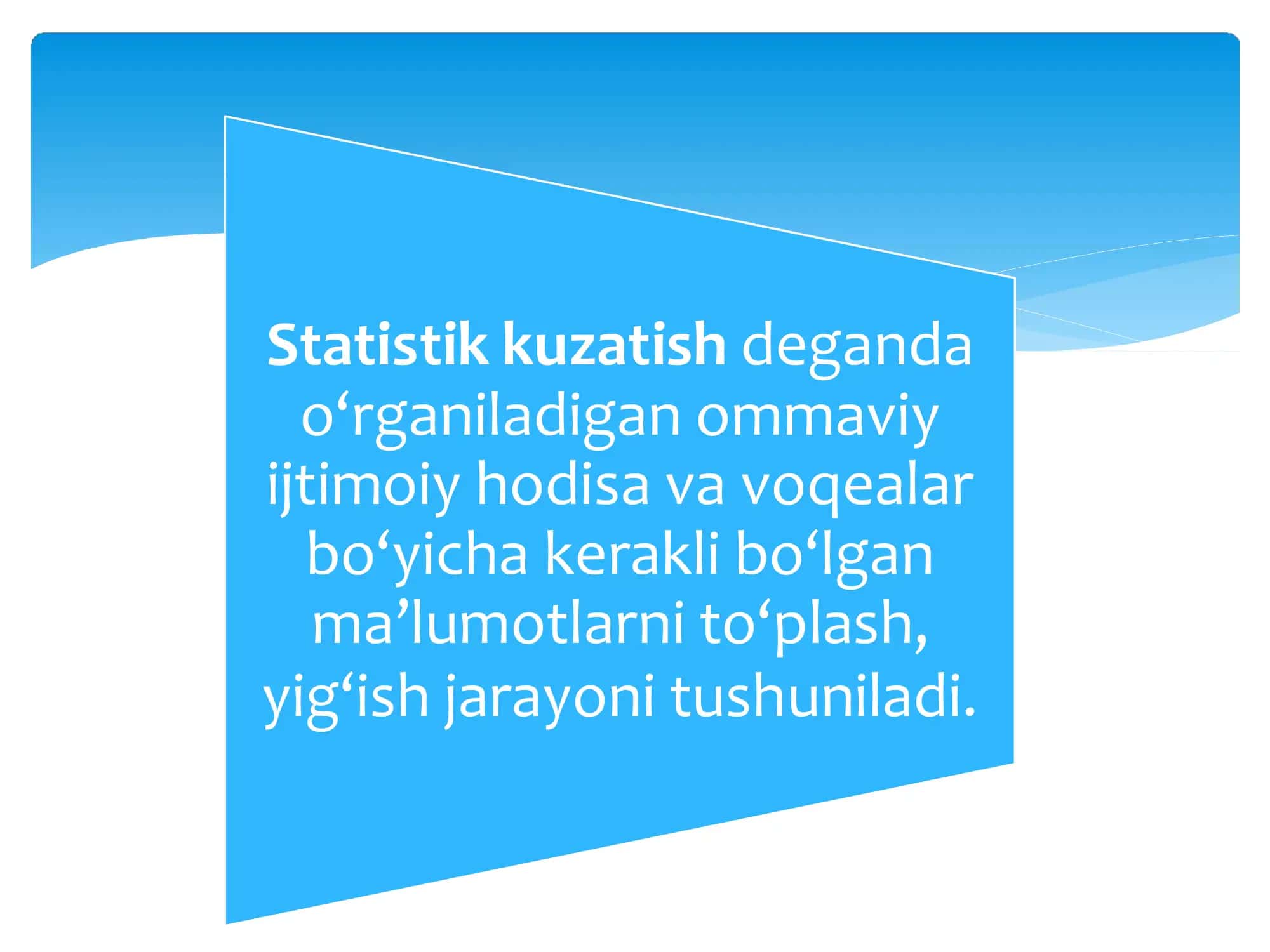 Statistik ma’lumotlarni jamlash va guruhlash 3