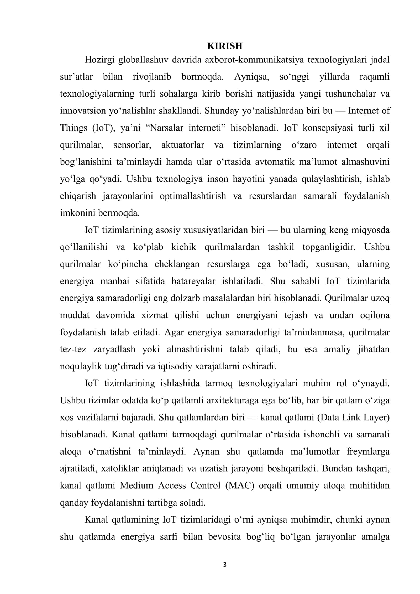 Kanal qatlamida energiyani tejash mexanizmlari 3