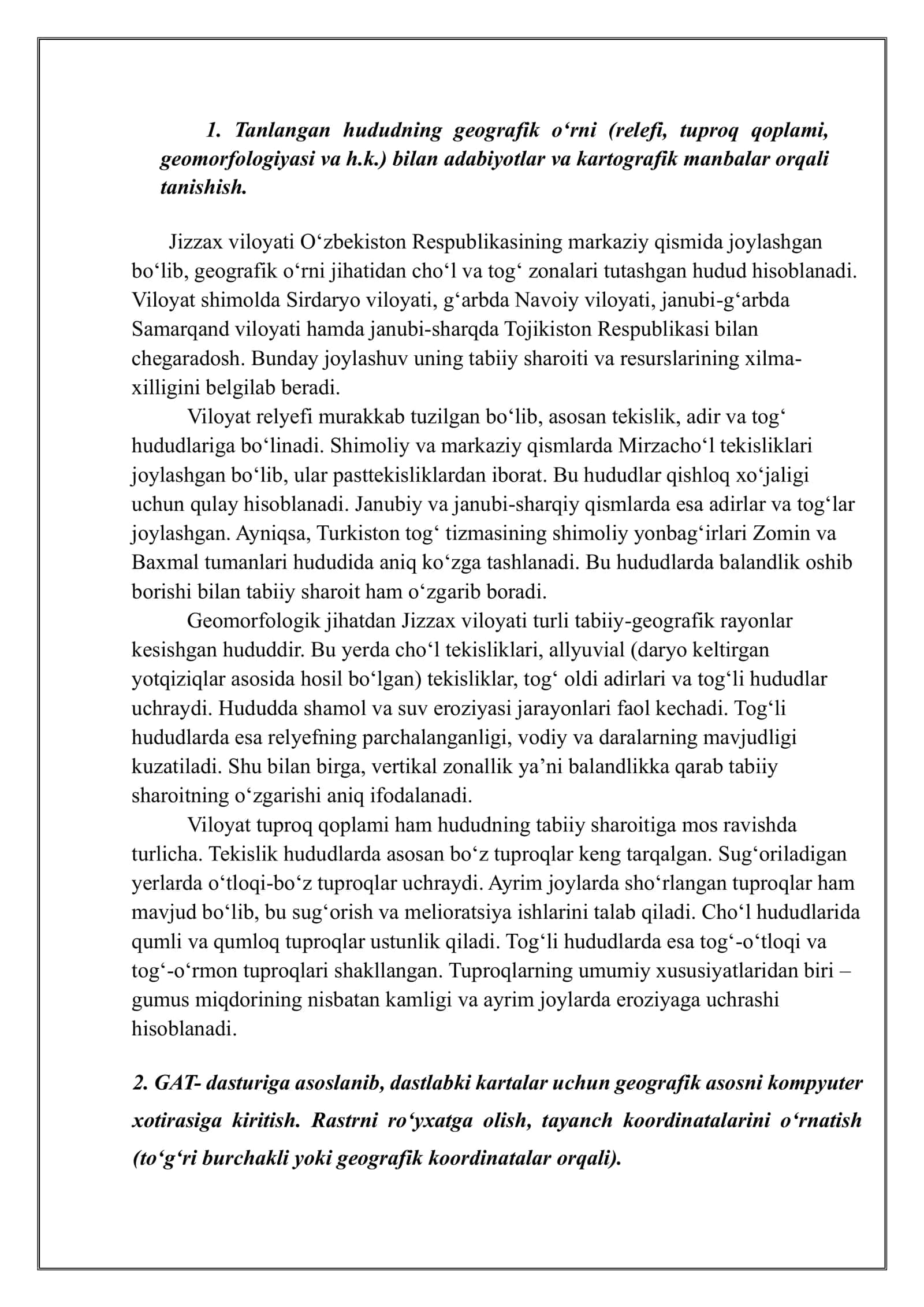 ArcGIS dasturi ma’lumotlari bazasidan foydalanib, mavzuli kartaning legendasini ishlab chiqish 3