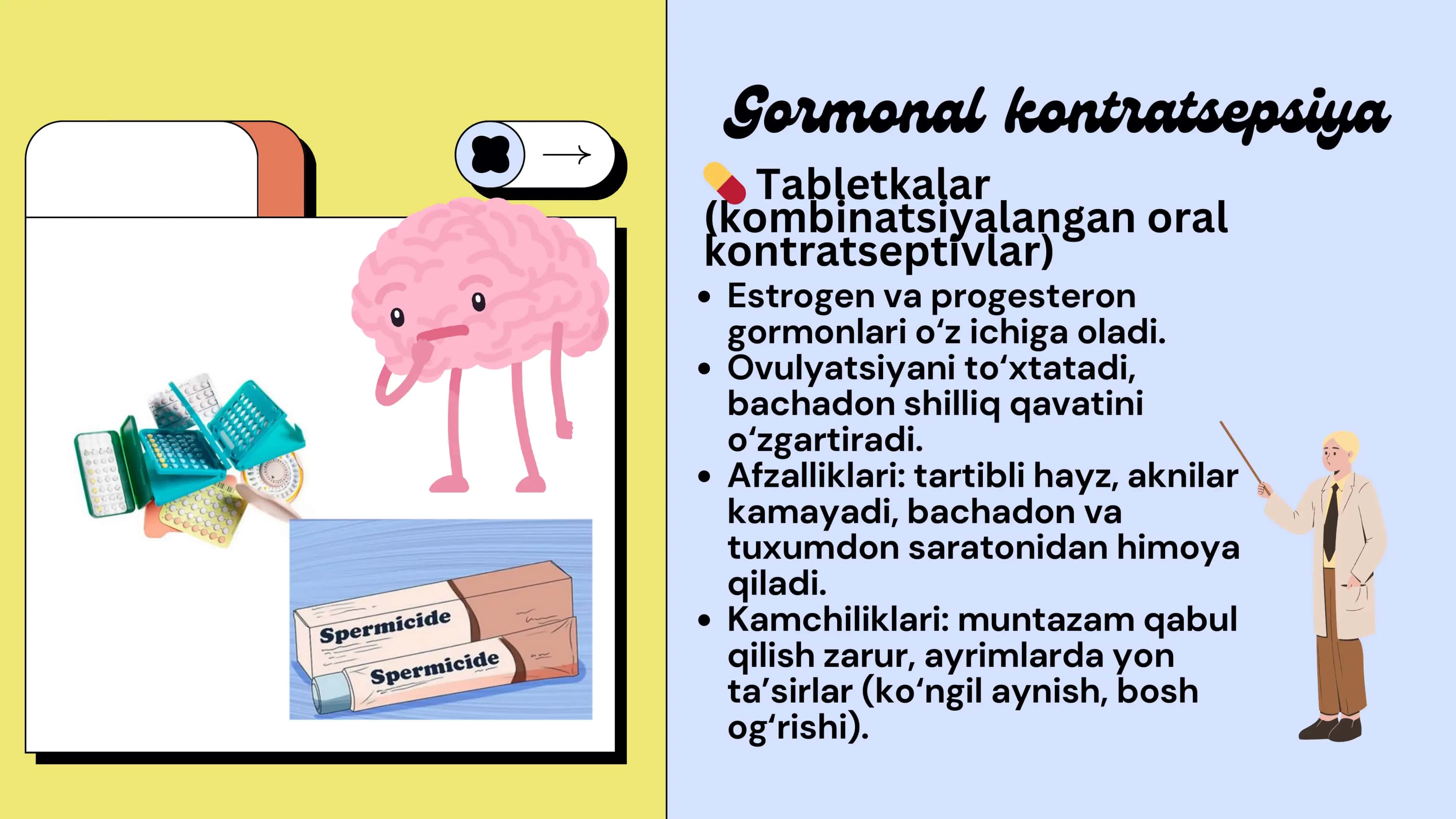 Kontratsepsiya vositalari. Probiotik va prebiotiklar 3