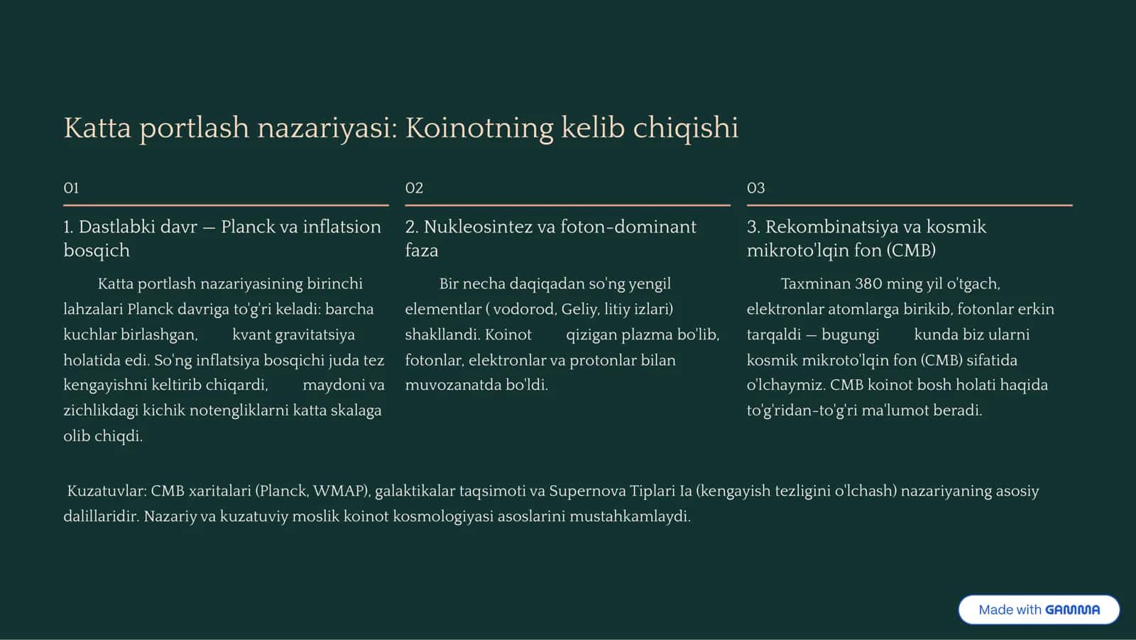 Koinot: Cheksizlik sari sayohat 3